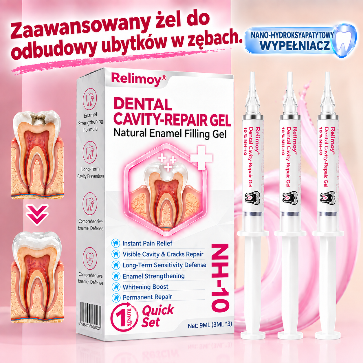 Relimoy® DenPerm – naturalny żel do wypełniania ubytków i odbudowy szkliwa