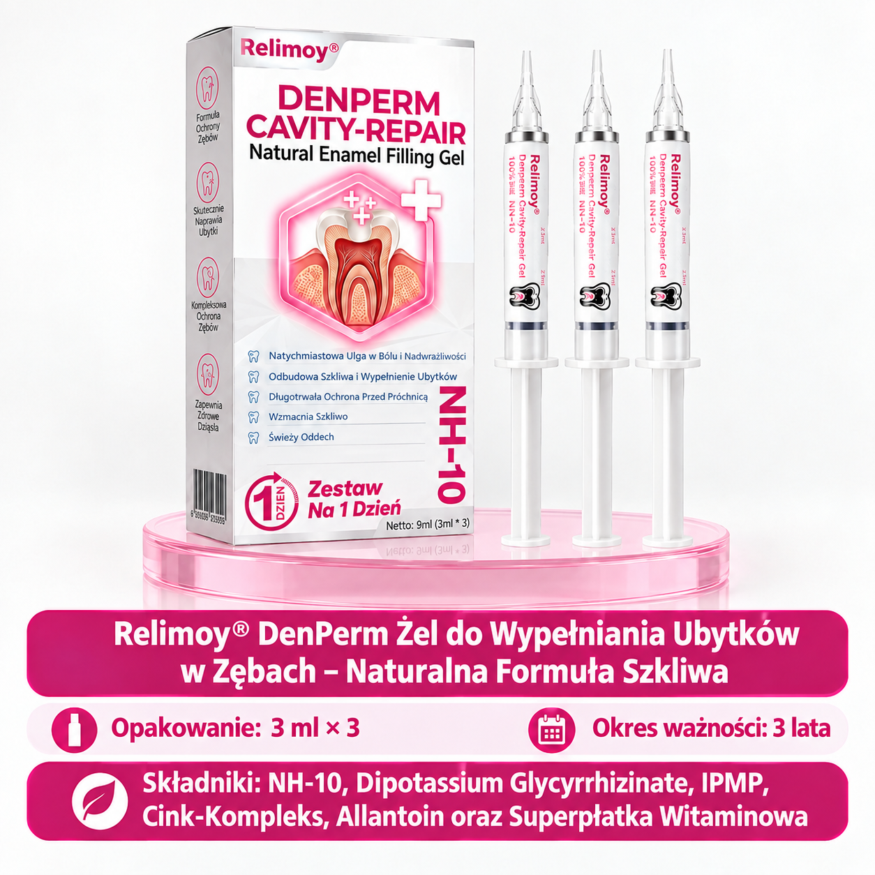 Relimoy® DenPerm – naturalny żel do wypełniania ubytków i odbudowy szkliwa
