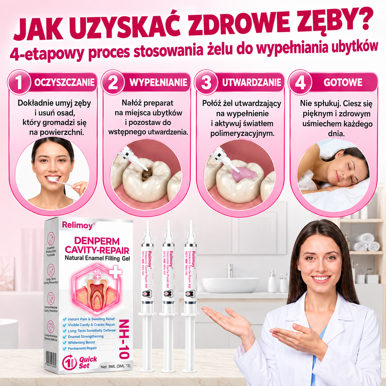 Relimoy® DenPerm – naturalny żel do wypełniania ubytków i odbudowy szkliwa