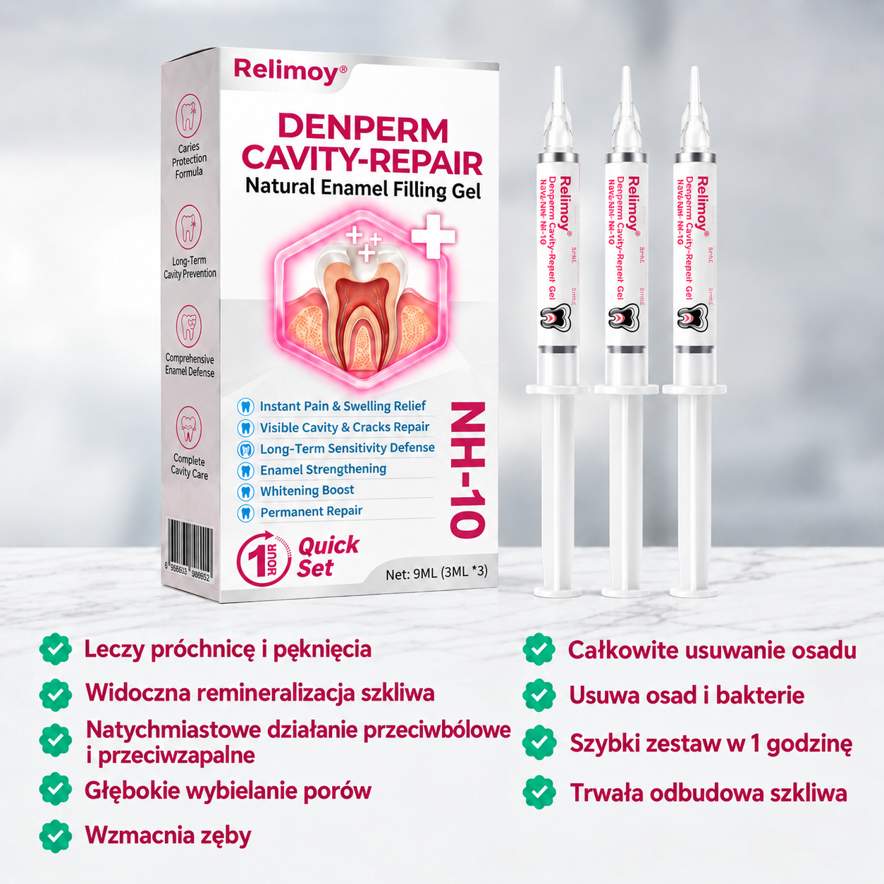 Relimoy® DenPerm – naturalny żel do wypełniania ubytków i odbudowy szkliwa