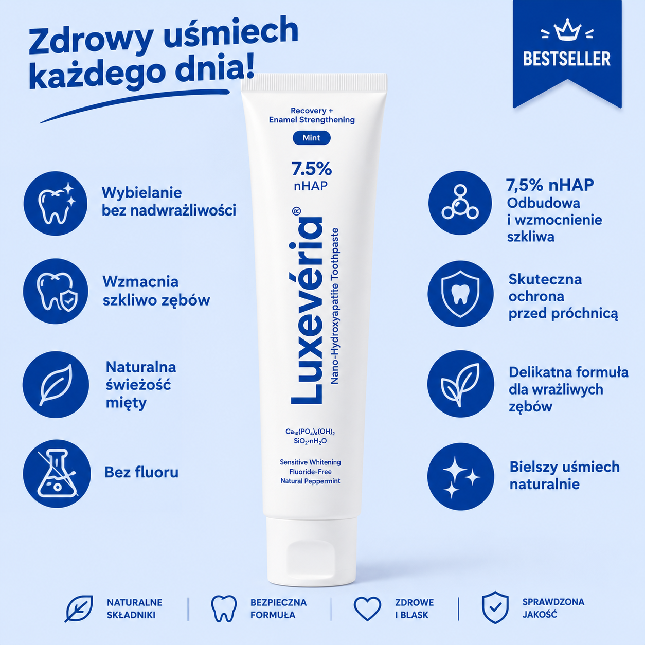 Koniec z bólem zębów przy zimnej wodzie i bielsze szkliwo w 28 dni