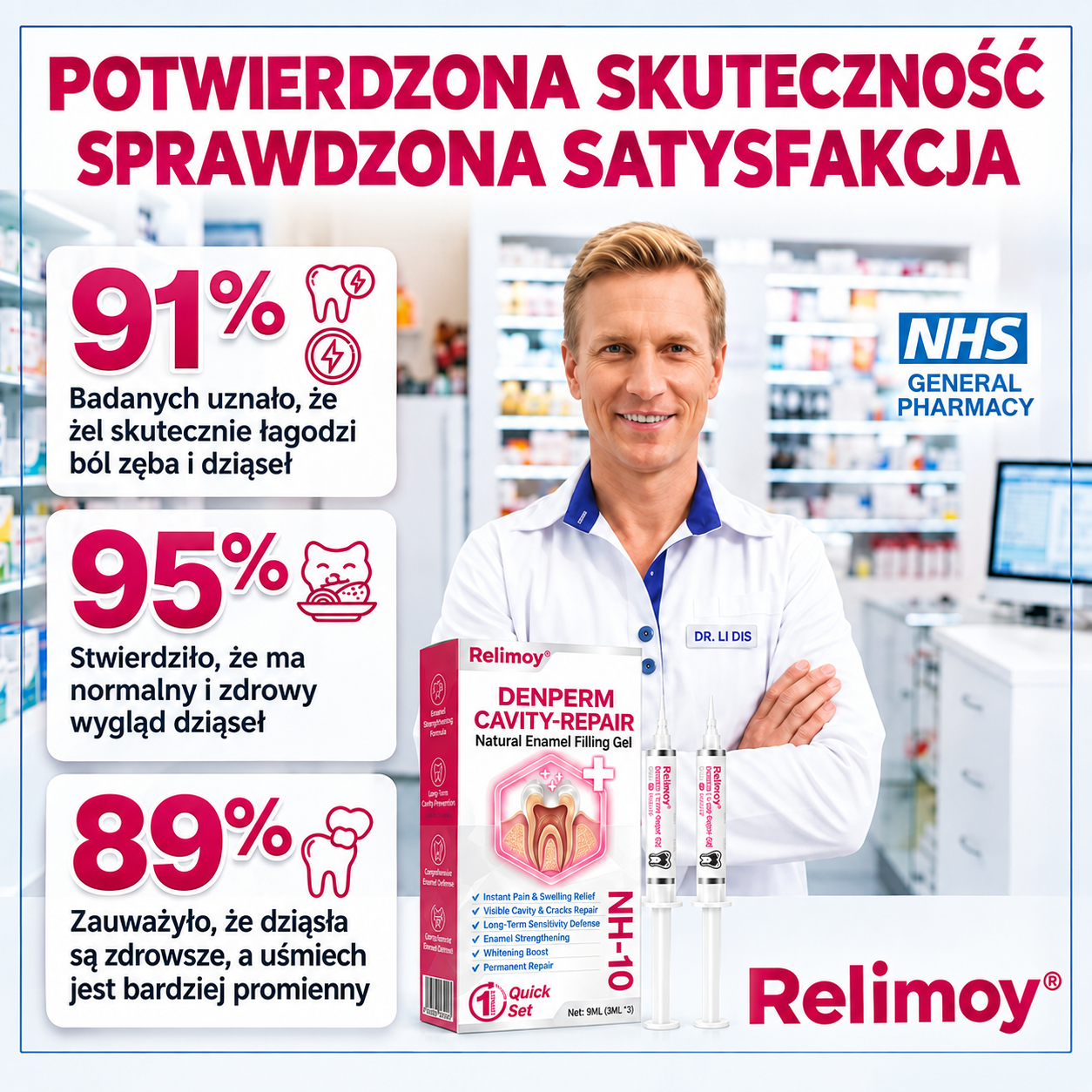 Relimoy® DenPerm – naturalny żel do wypełniania ubytków i odbudowy szkliwa