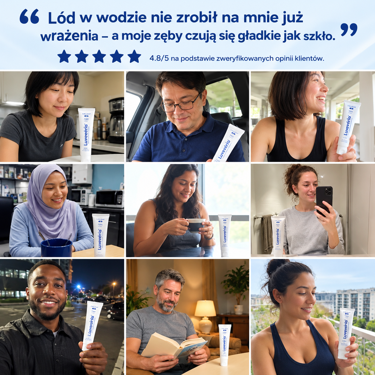 Koniec z bólem zębów przy zimnej wodzie i bielsze szkliwo w 28 dni