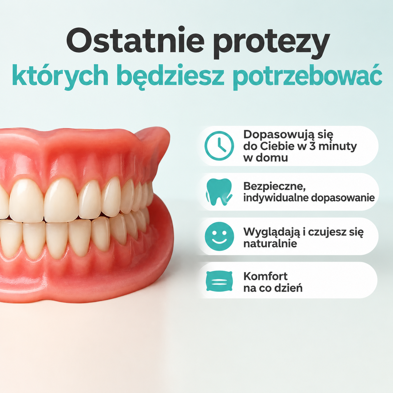 🌎 Tylko dziś: RABAT 70%! ⏰ Eubuyercon™ Medyczna pełna proteza zębowa o mocnym przyleganiu 🦷 Certyfikat Amerykańskiego Stowarzyszenia Stomatologicznego (ADA)