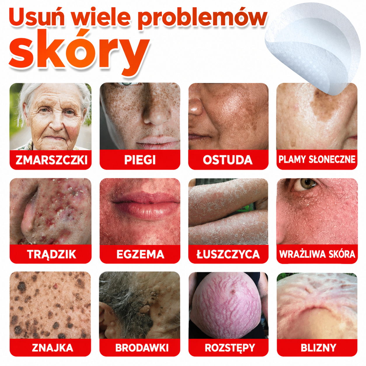 Botaniczny plaster z mikroigłami do usuwania włókniaków skórnych