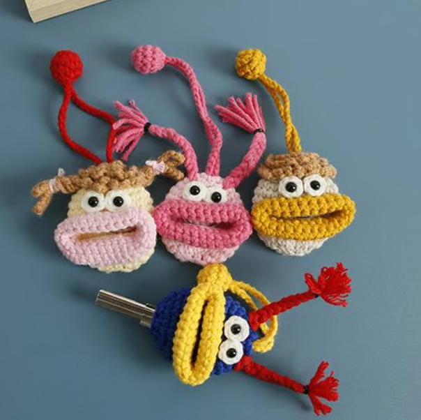 😊Smiley Handmade Crochet Key Cover