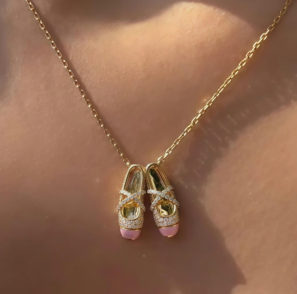 🩰Grace Step Ballet Shoe Necklace