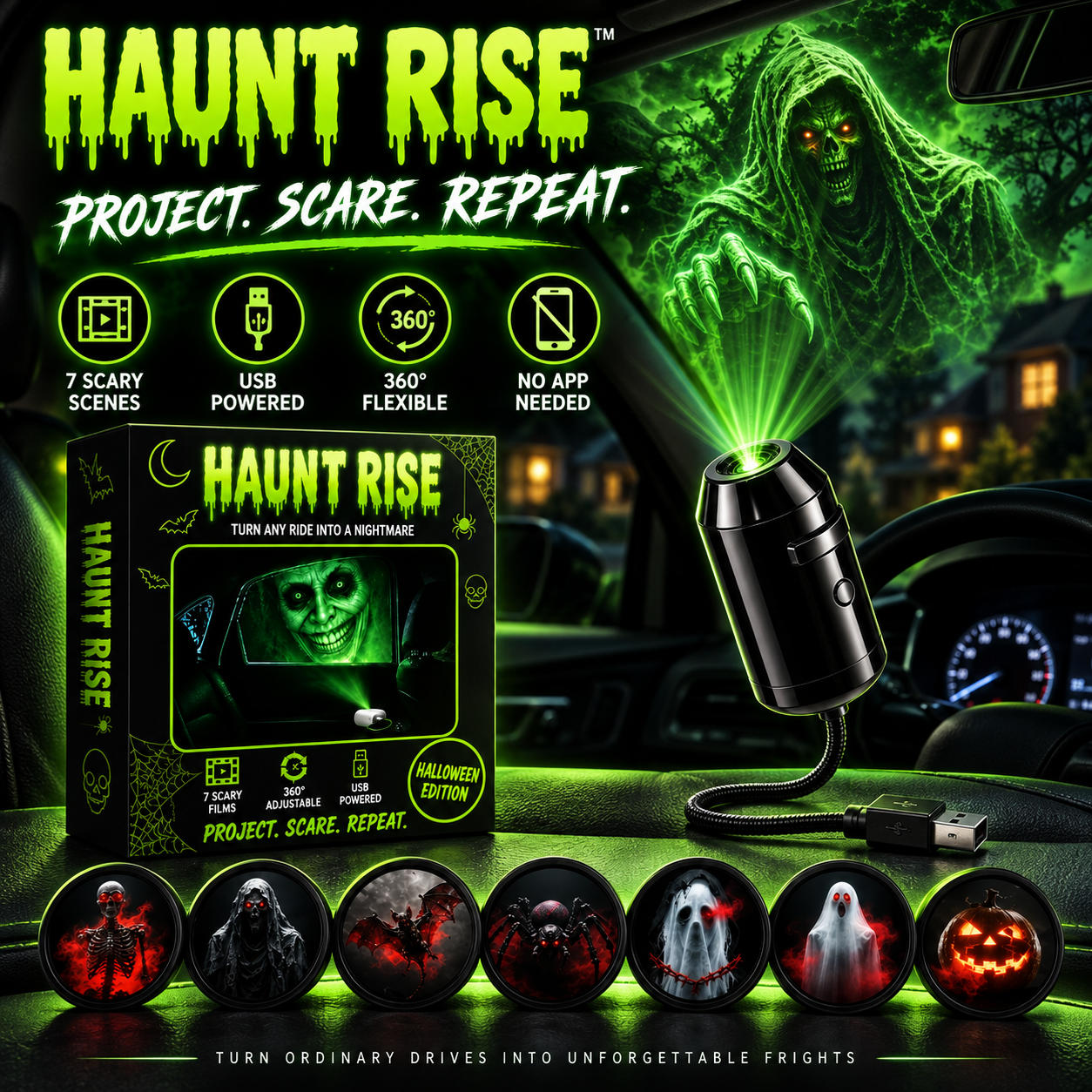 ⏳ Last day! 50% OFF – 👻 Haunted Window Projector