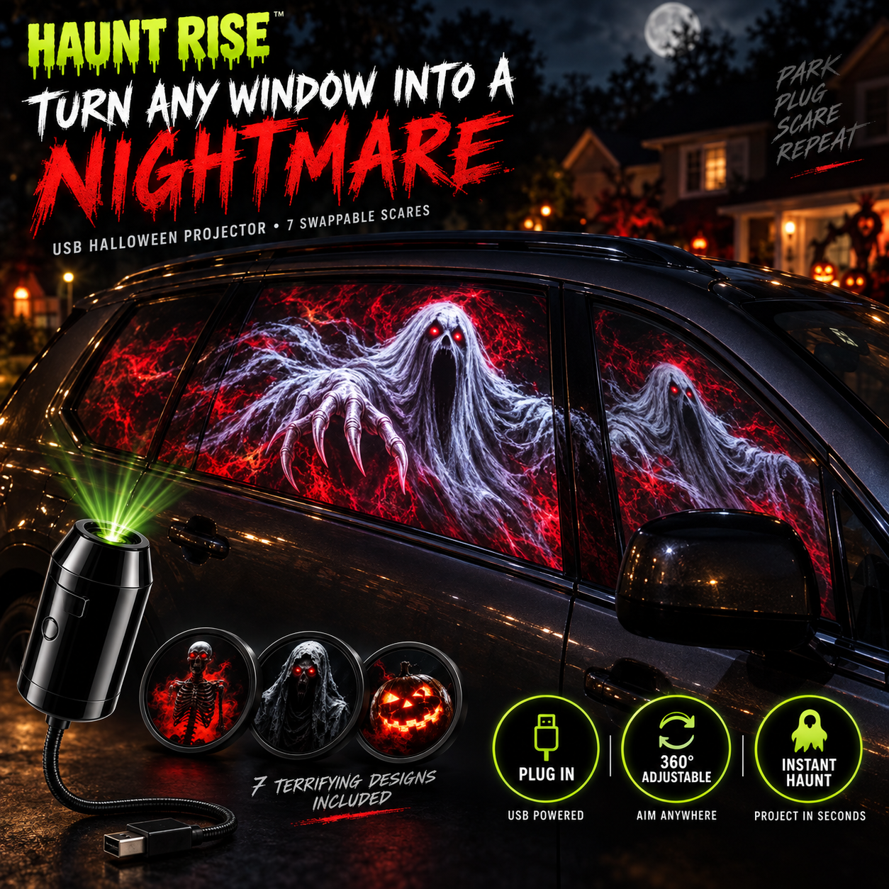 ⏳ Last day! 50% OFF – 👻 Haunted Window Projector