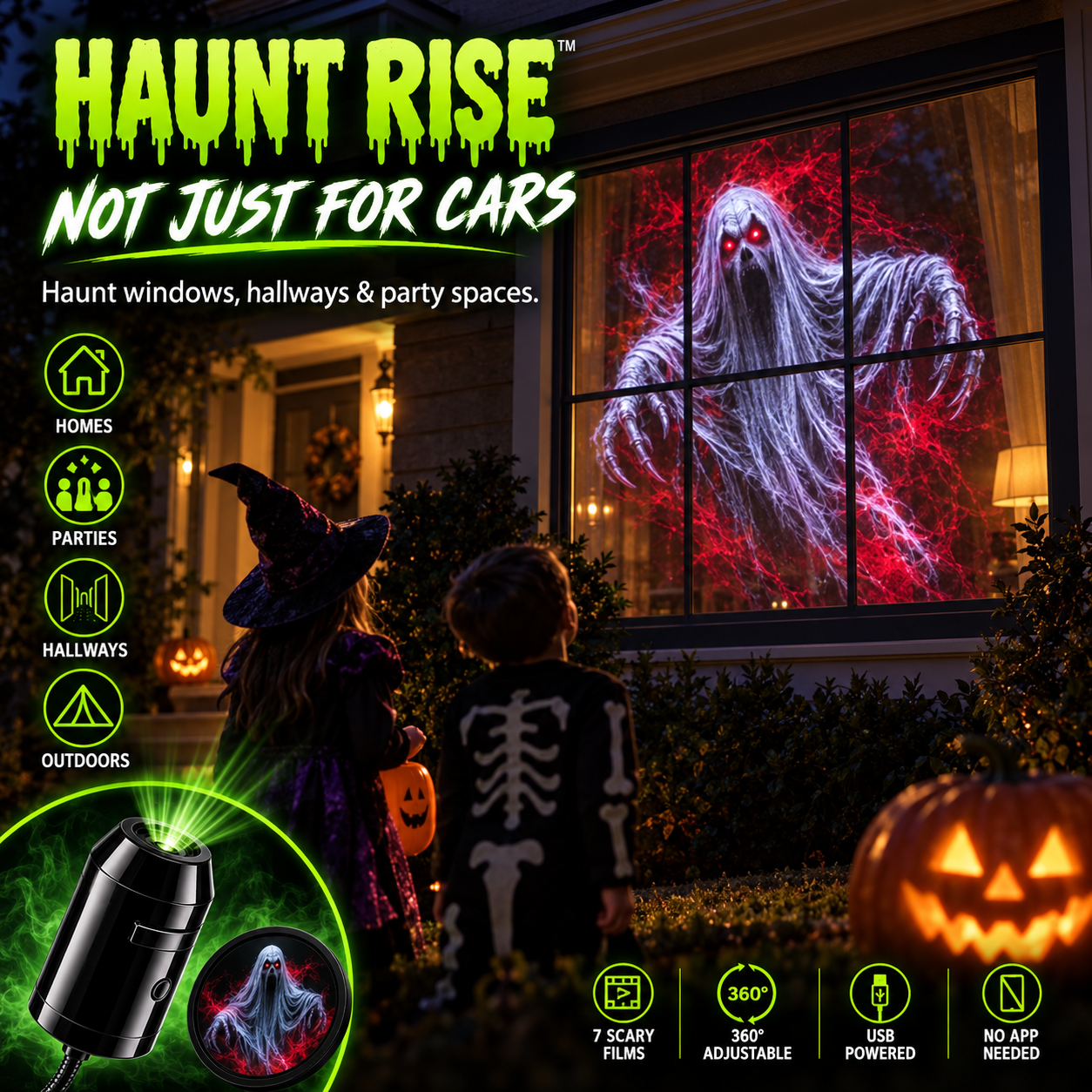⏳ Last day! 50% OFF – 👻 Haunted Window Projector