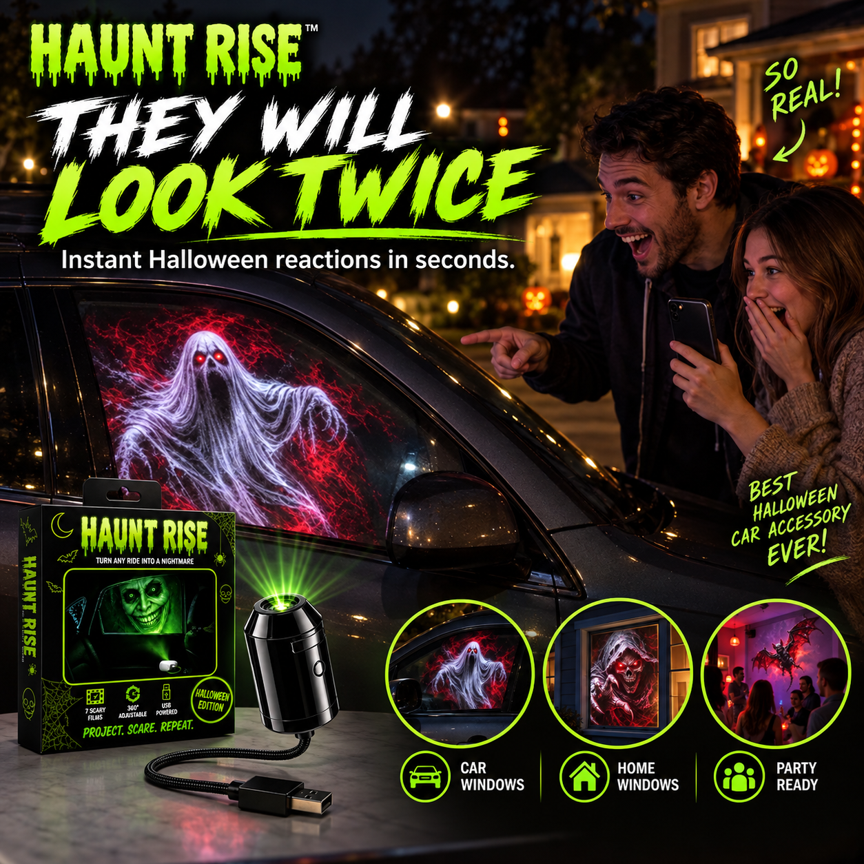 ⏳ Last day! 50% OFF – 👻 Haunted Window Projector