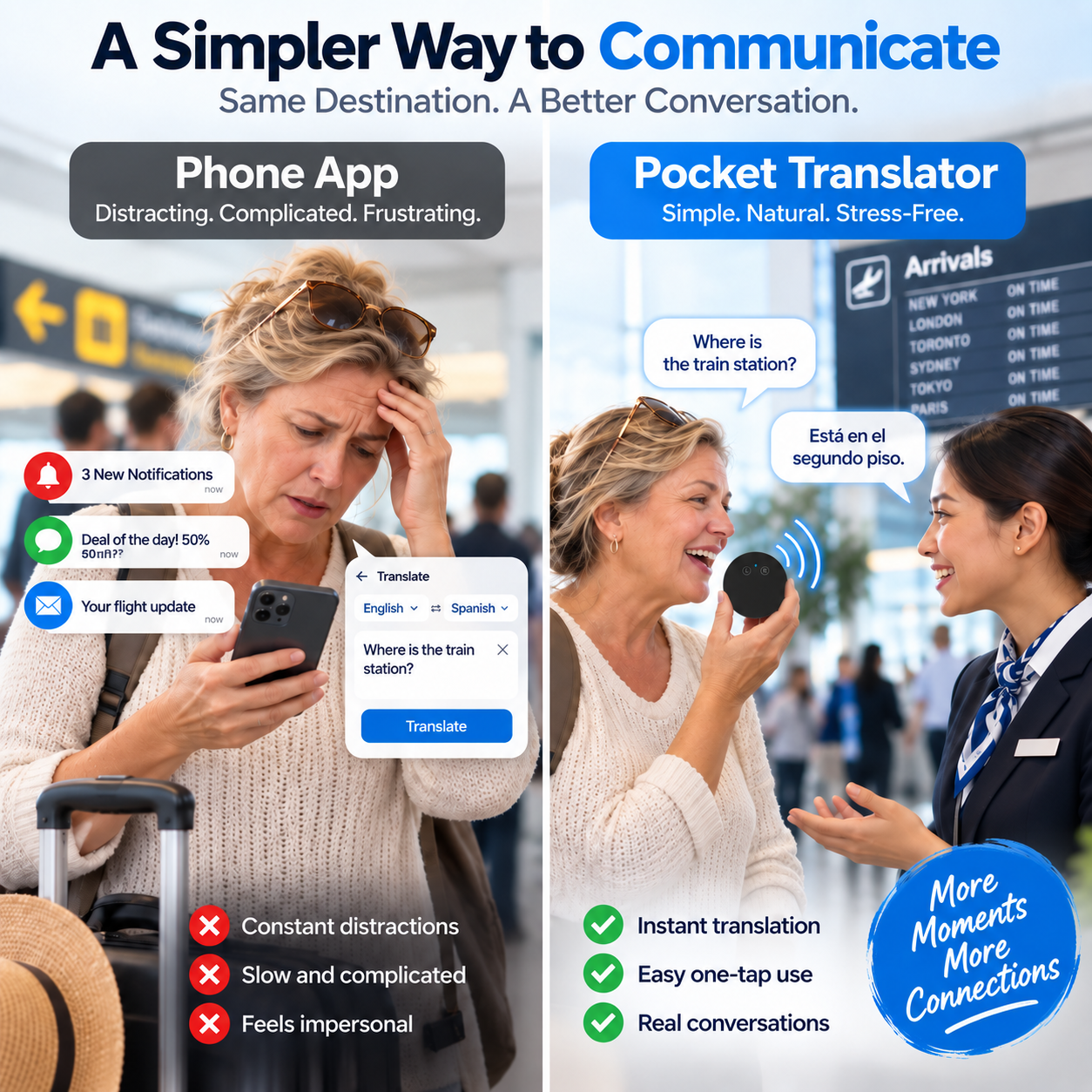 Portable Wireless AI Language Translator Pen - Spanish & English Practice Companion, 165-Language Support, Accent Adaptation for Restaurant Scenarios, Smart Tutor for Electronic Learning