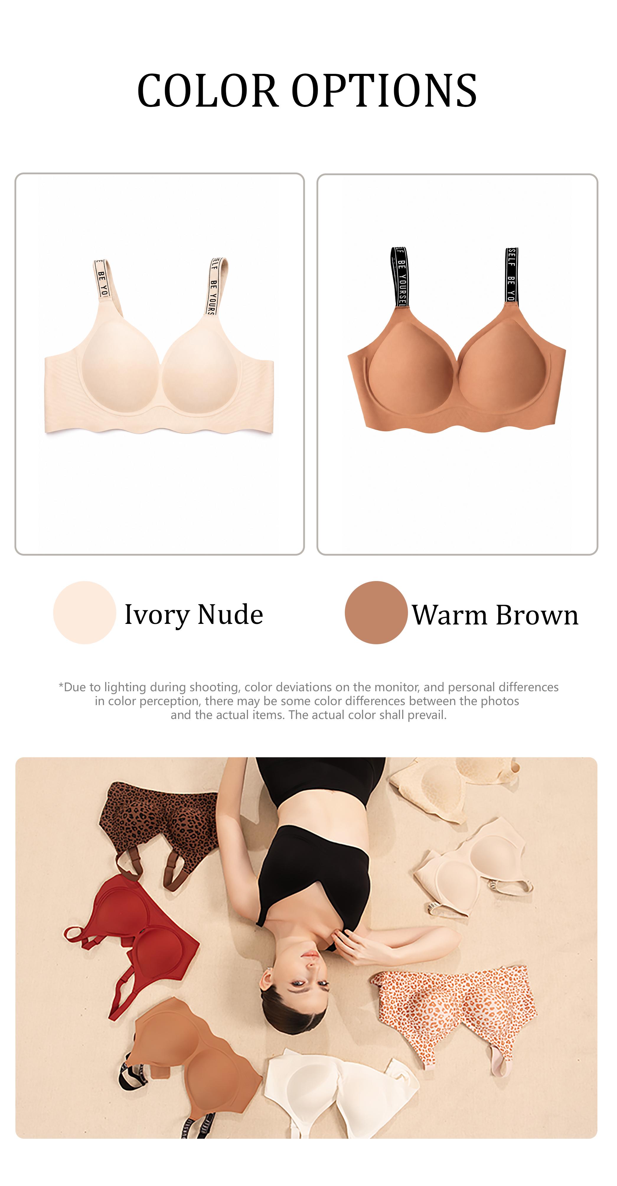 Scalloped Seamless Full Coverage Convertible Bra