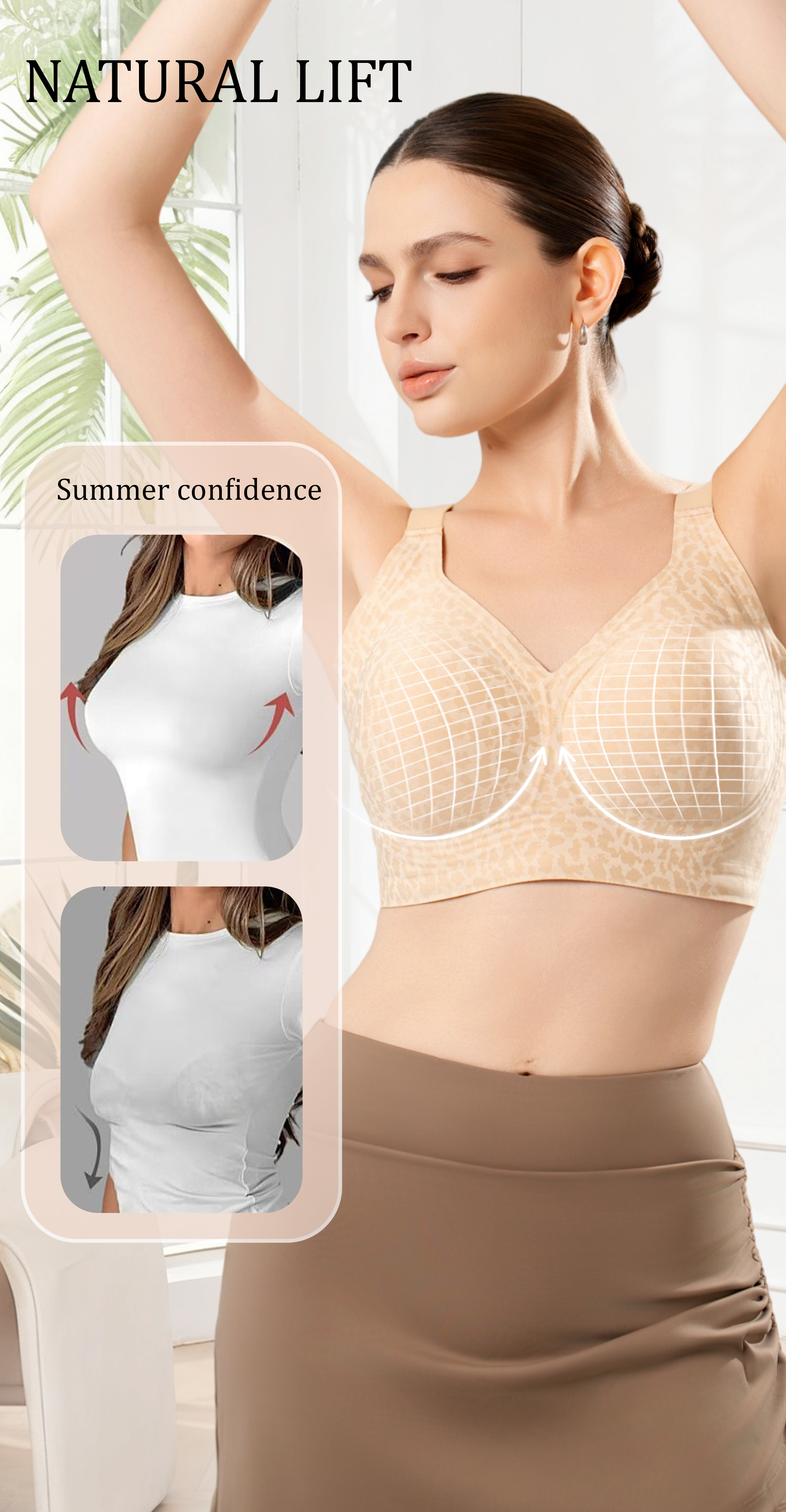 Deep V Jelly Bra No Underwire