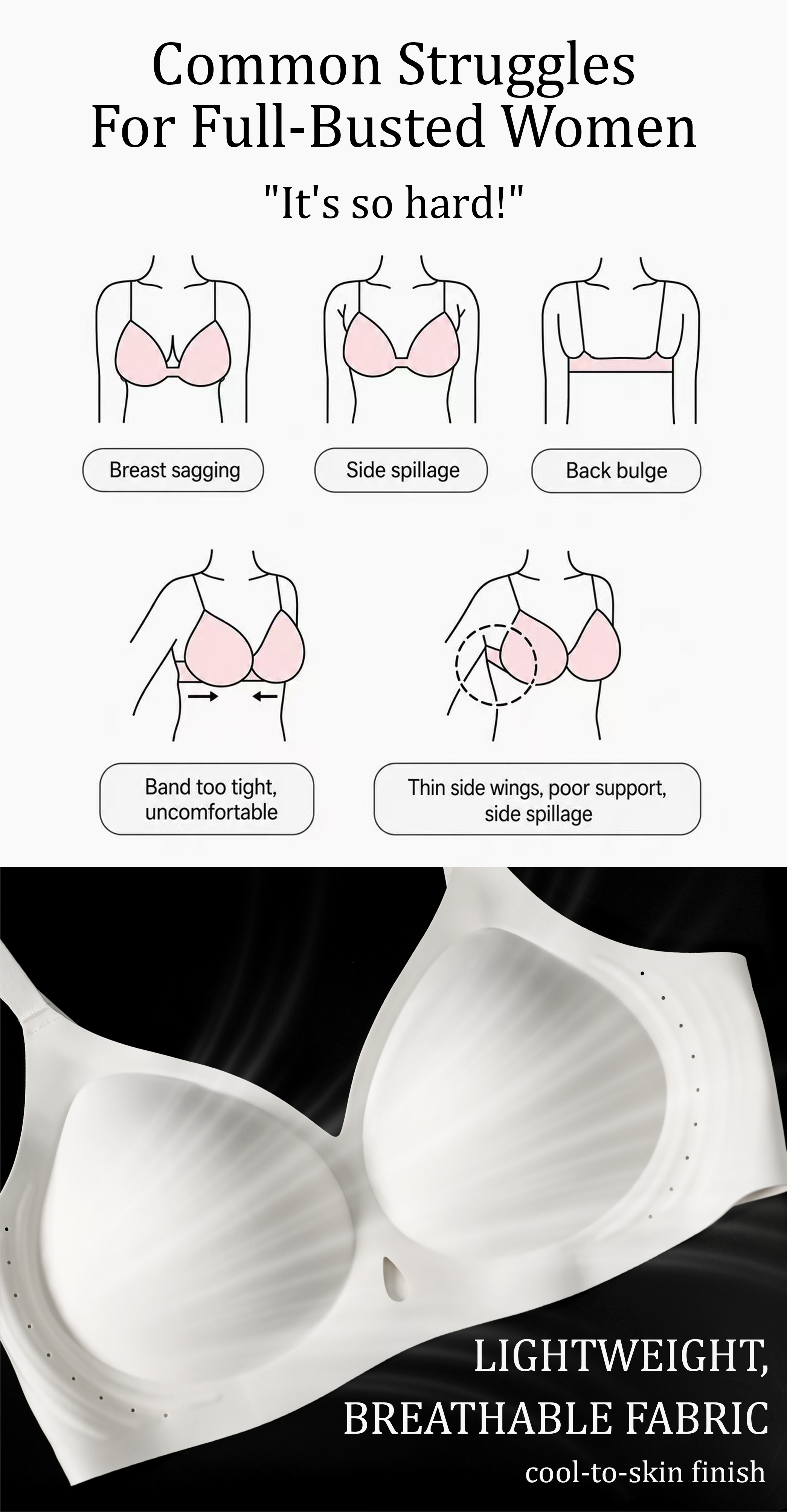 Seamless Full Coverage Convertible Bra