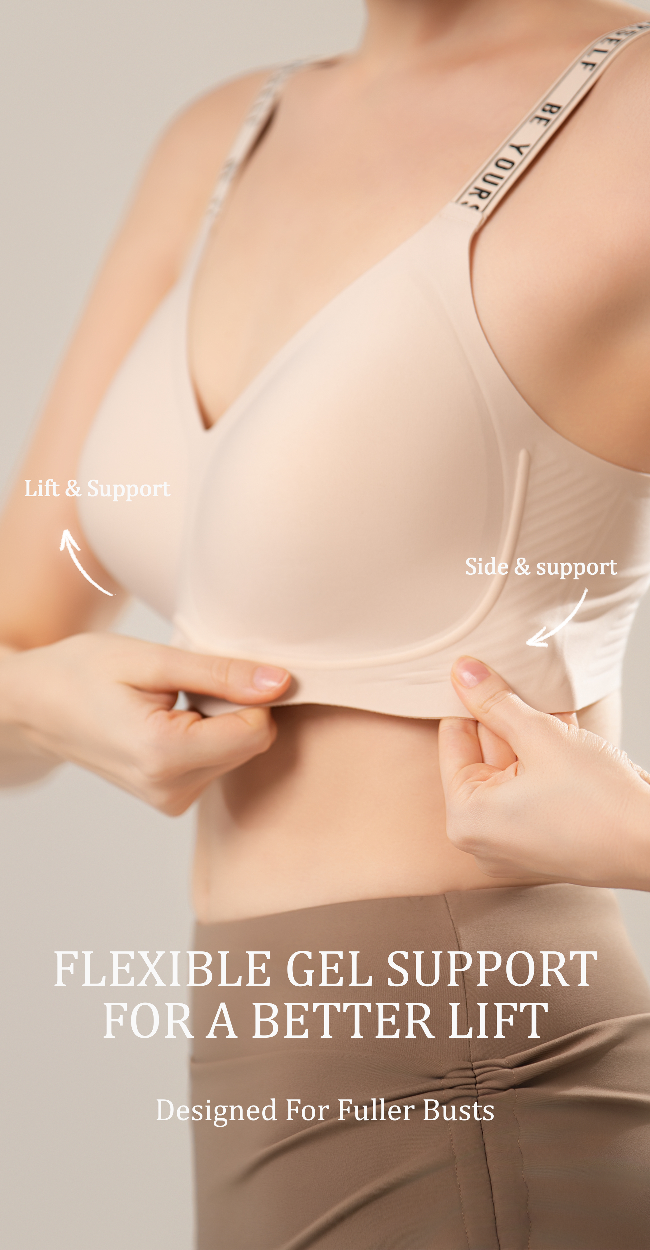 Scalloped Seamless Full Coverage Convertible Bra