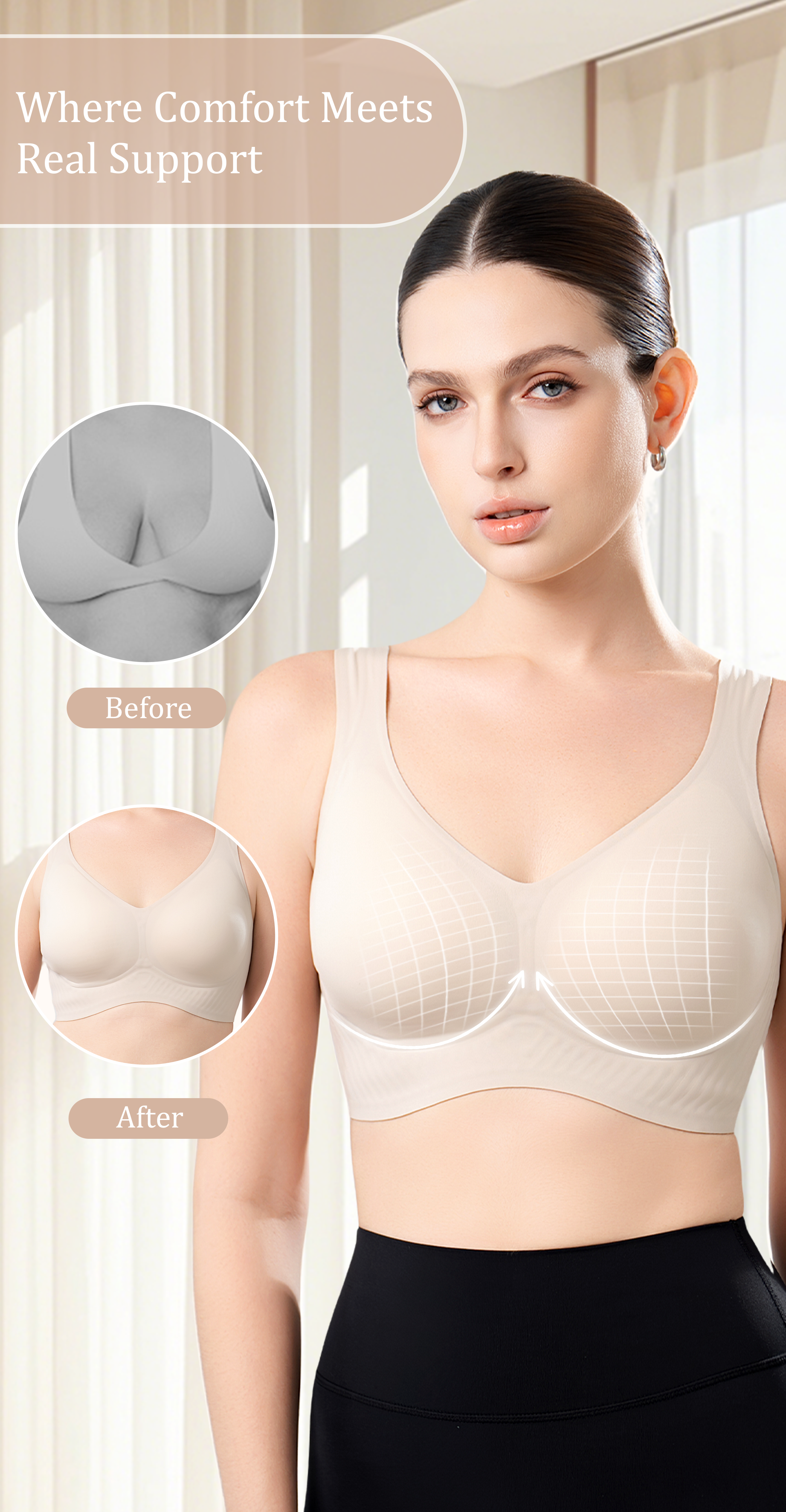 Jelly Bra Plus Size Supportive Seamless Bras