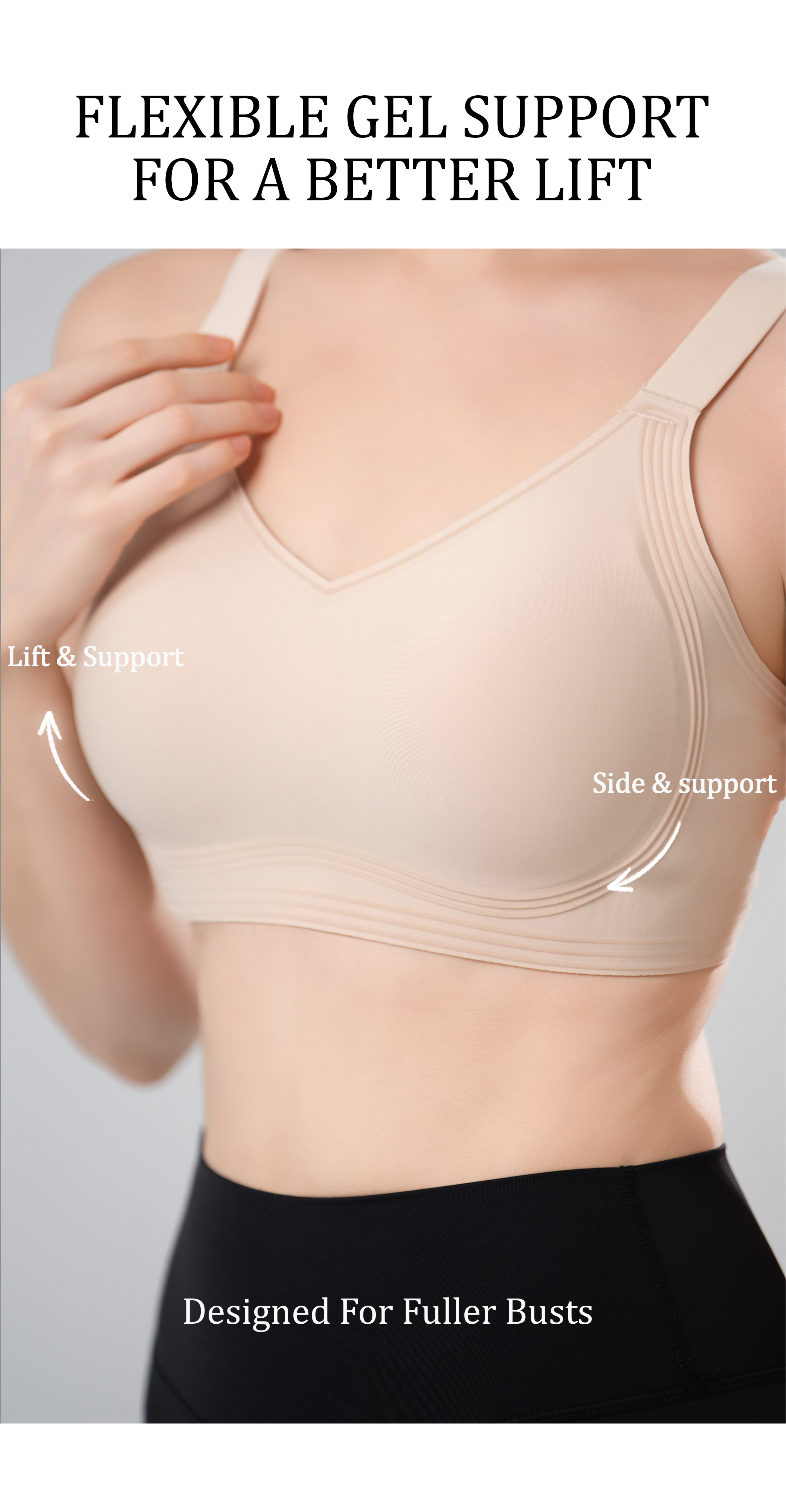 Full Coverage Push Up Jelly Bra