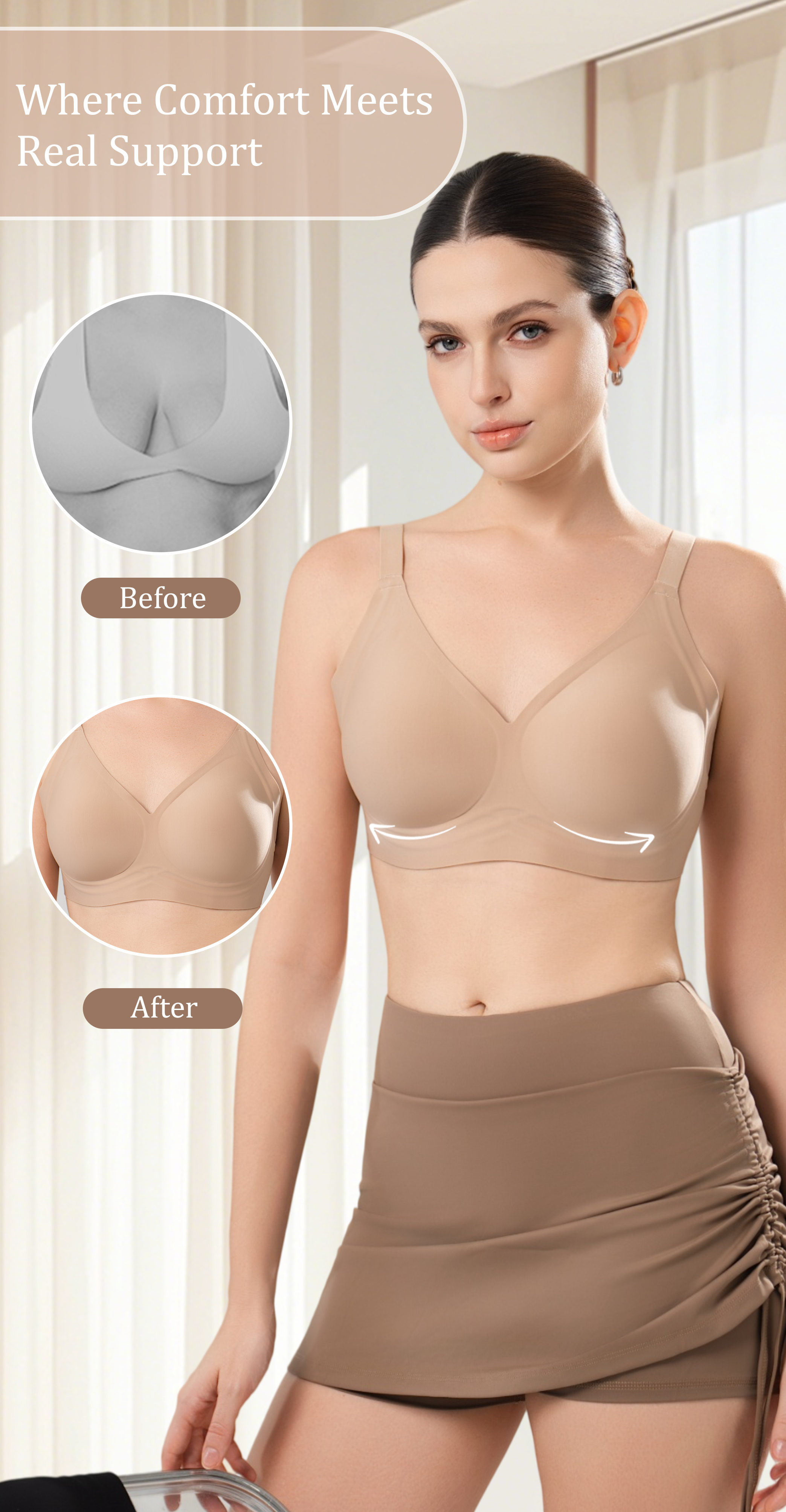 Seamless Full Coverage Convertible Bra