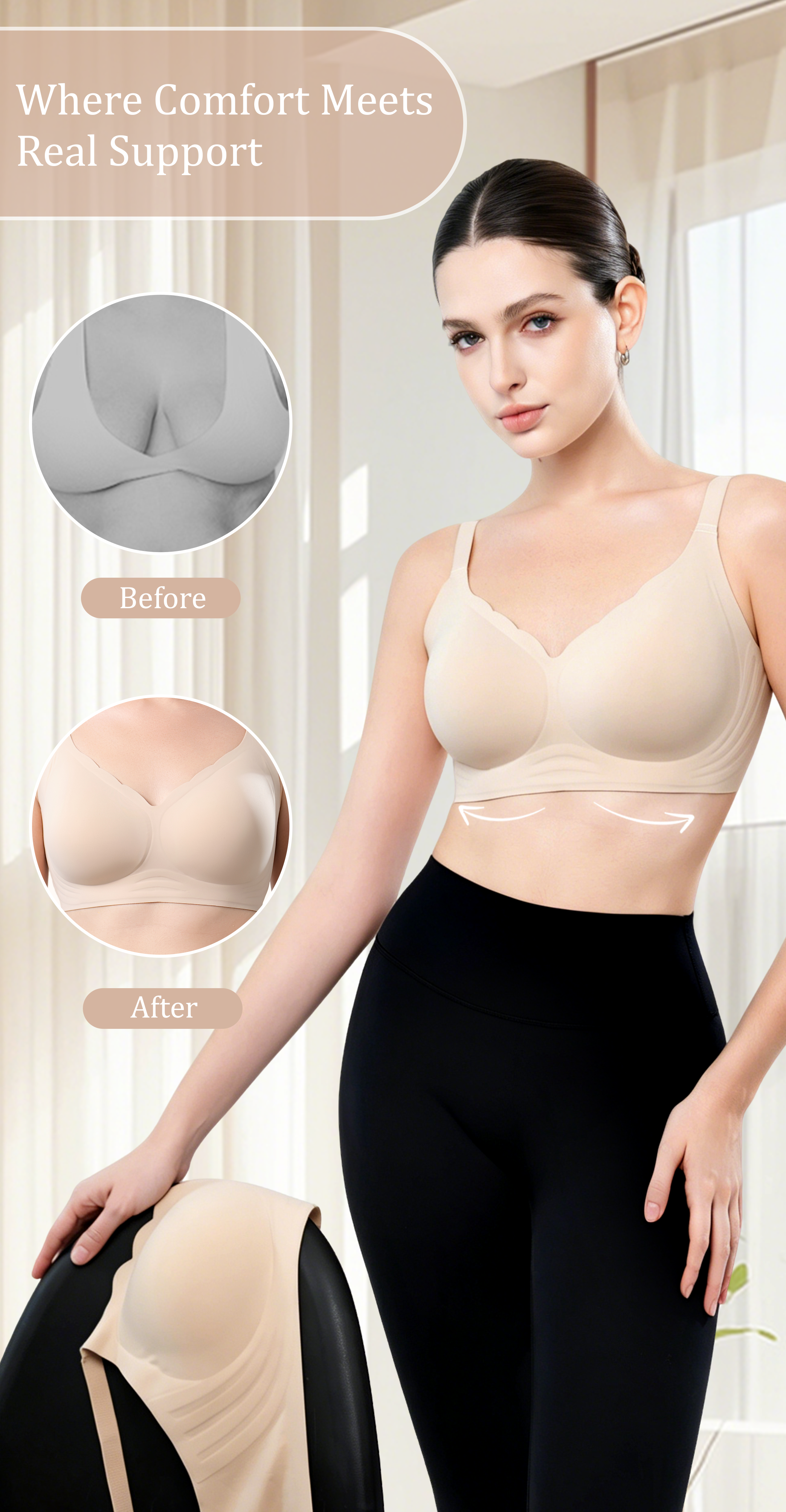 Deep V Jelly Bra No Underwire