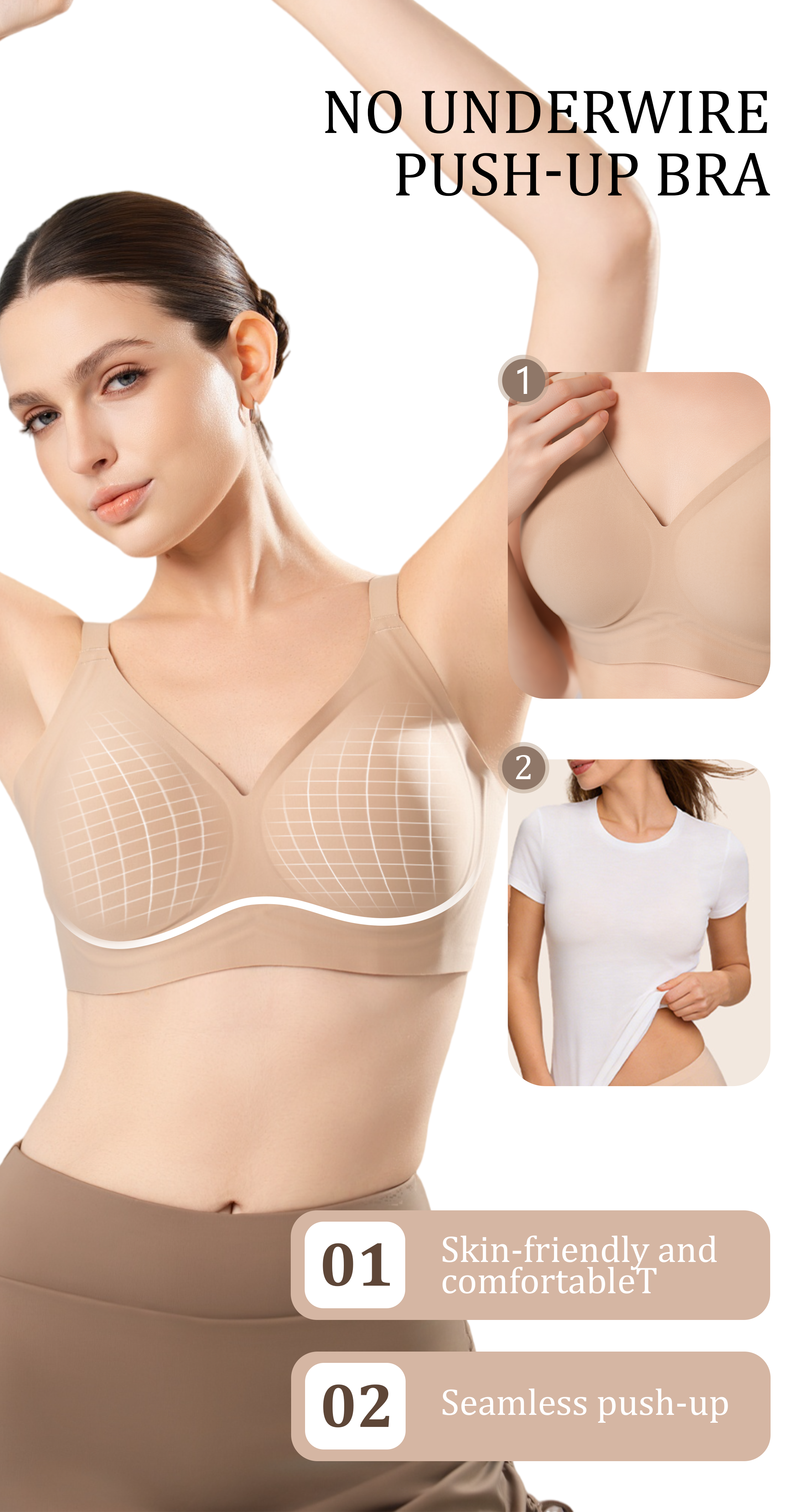 Seamless Full Coverage Convertible Bra