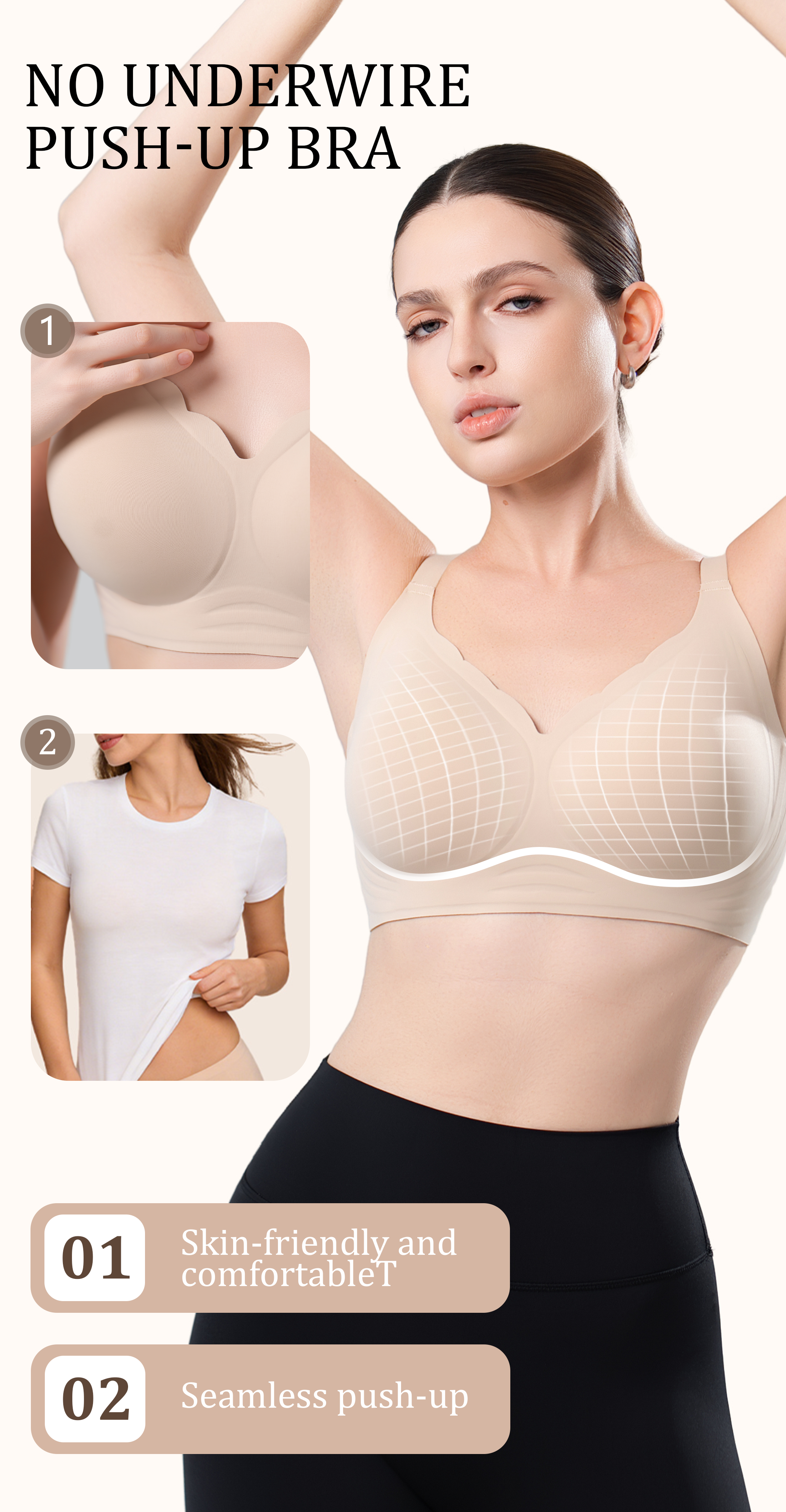 Deep V Jelly Bra No Underwire