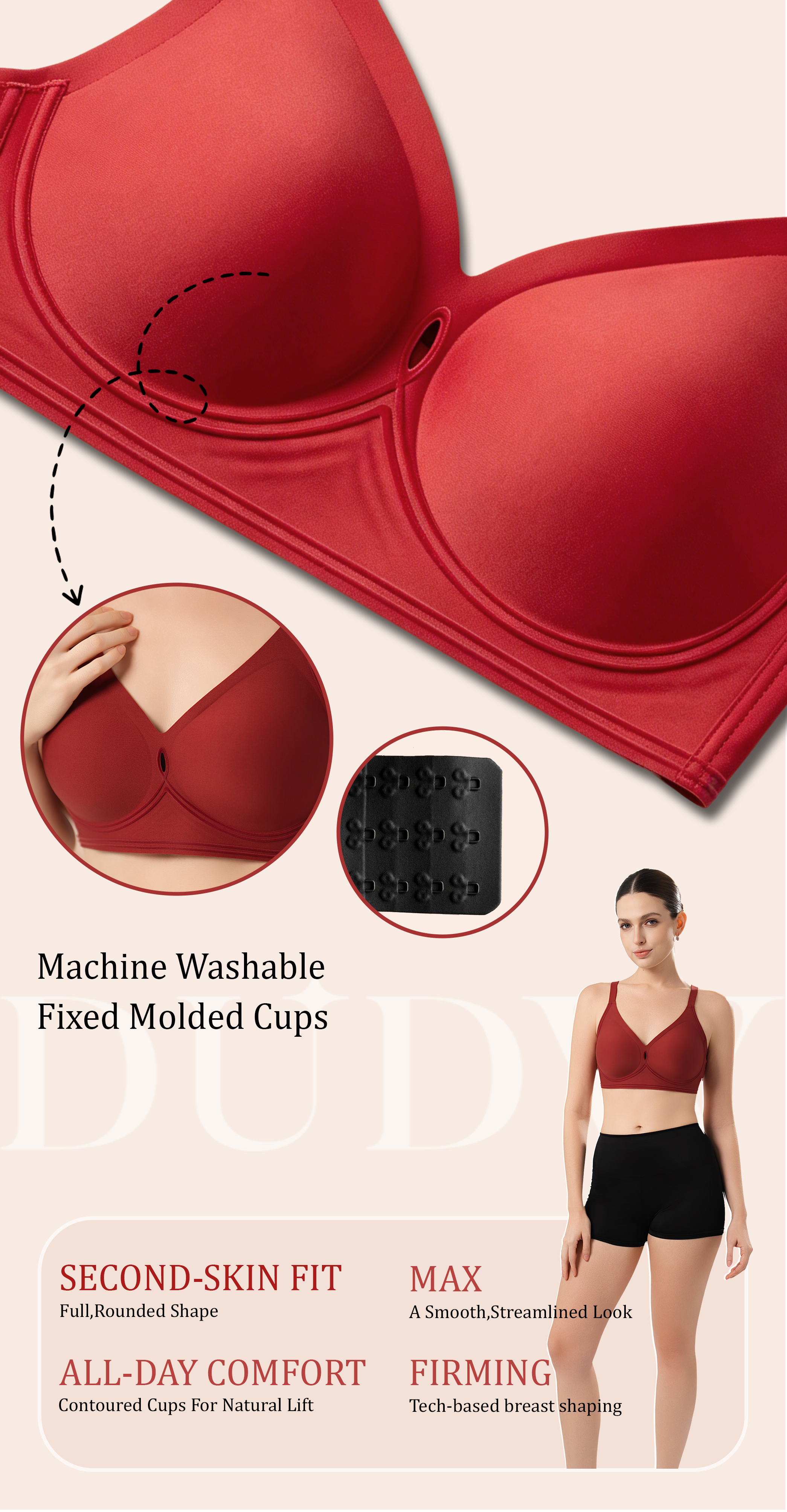 Seamless Full Coverage Convertible Bra