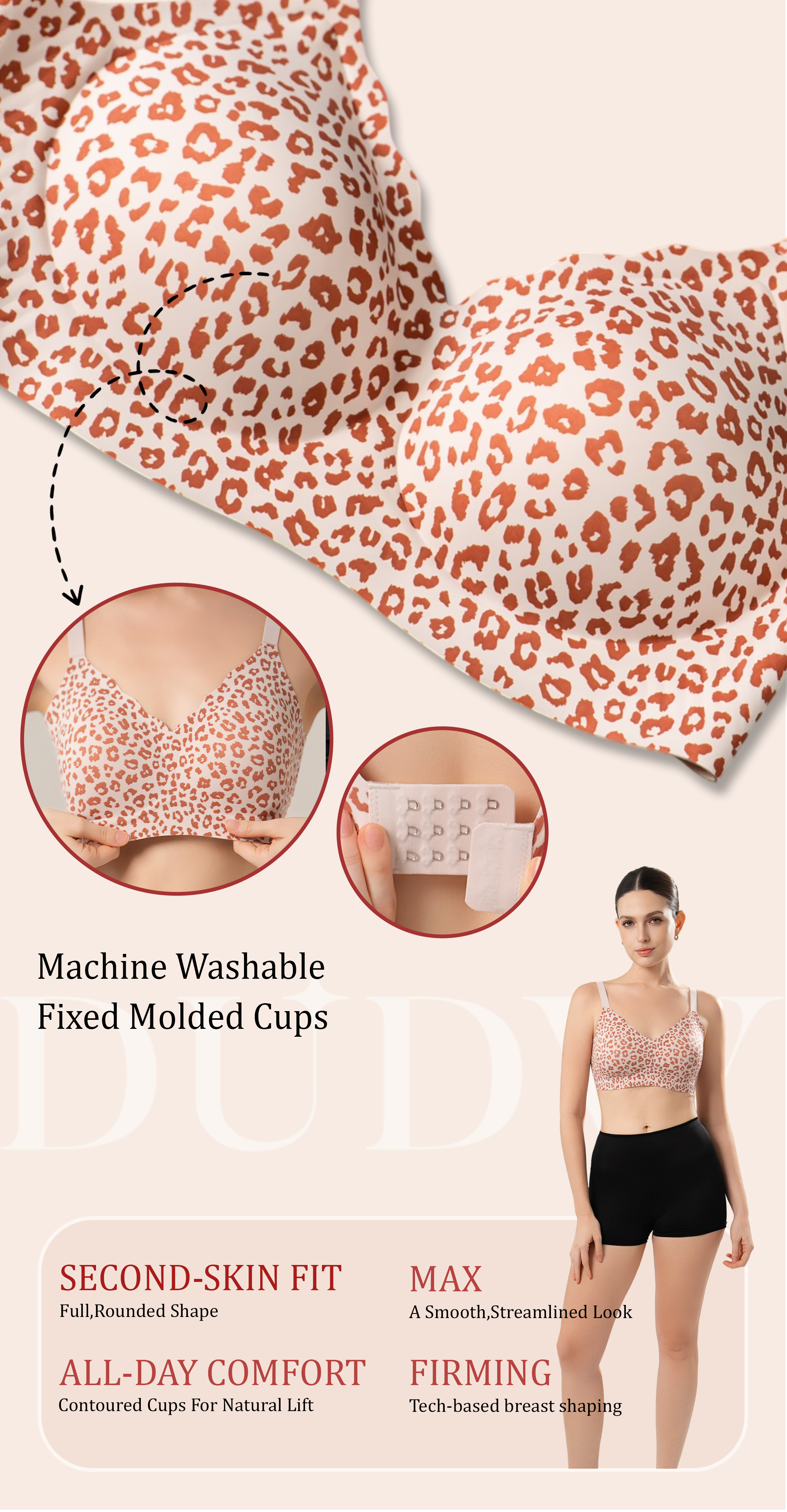 Deep V Jelly Bra No Underwire