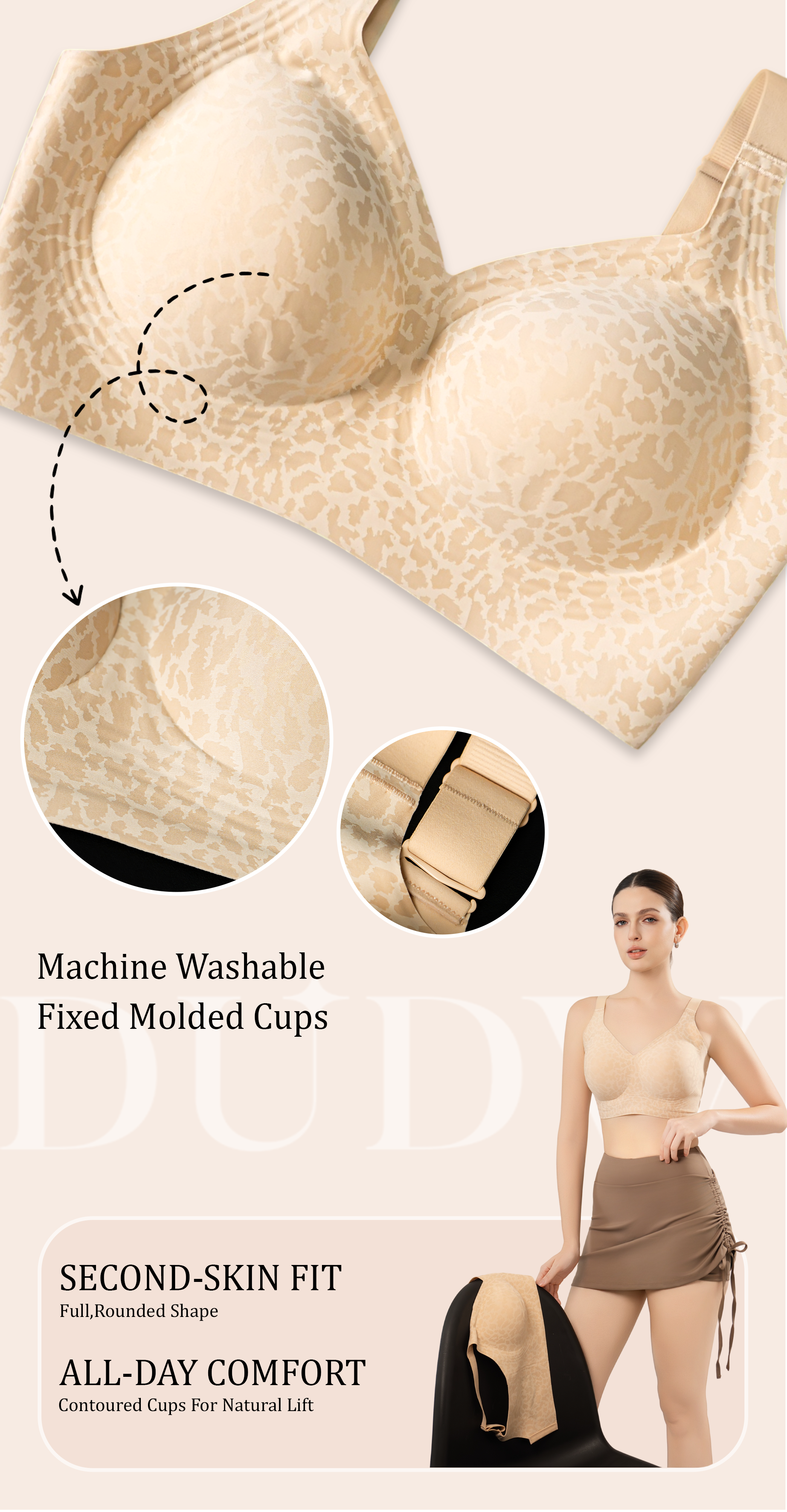 Deep V Jelly Bra No Underwire
