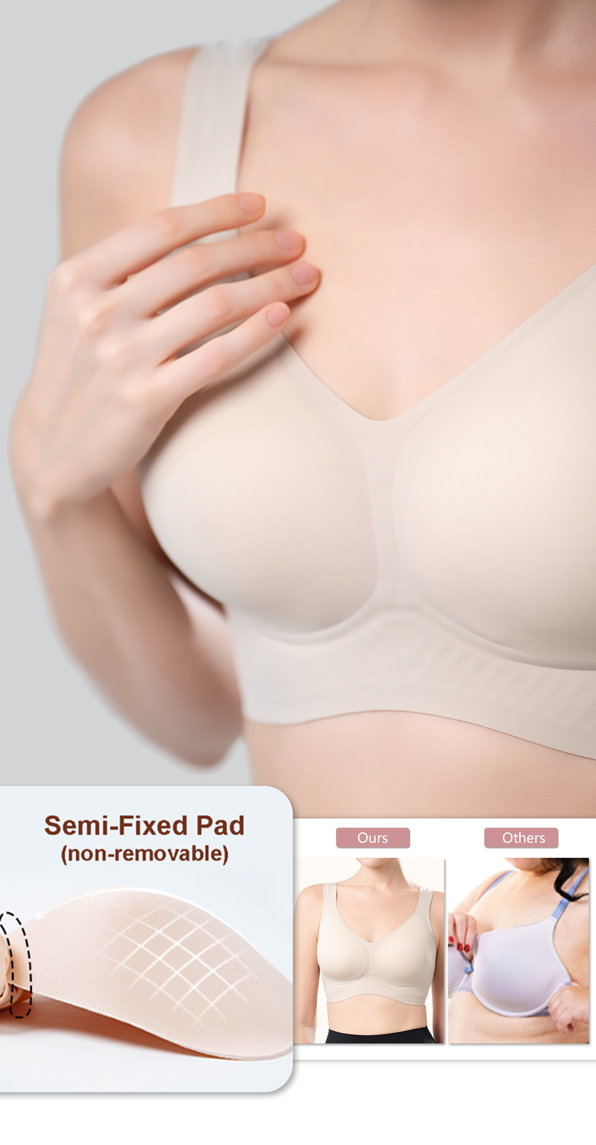 Jelly Bra Plus Size Supportive Seamless Bras