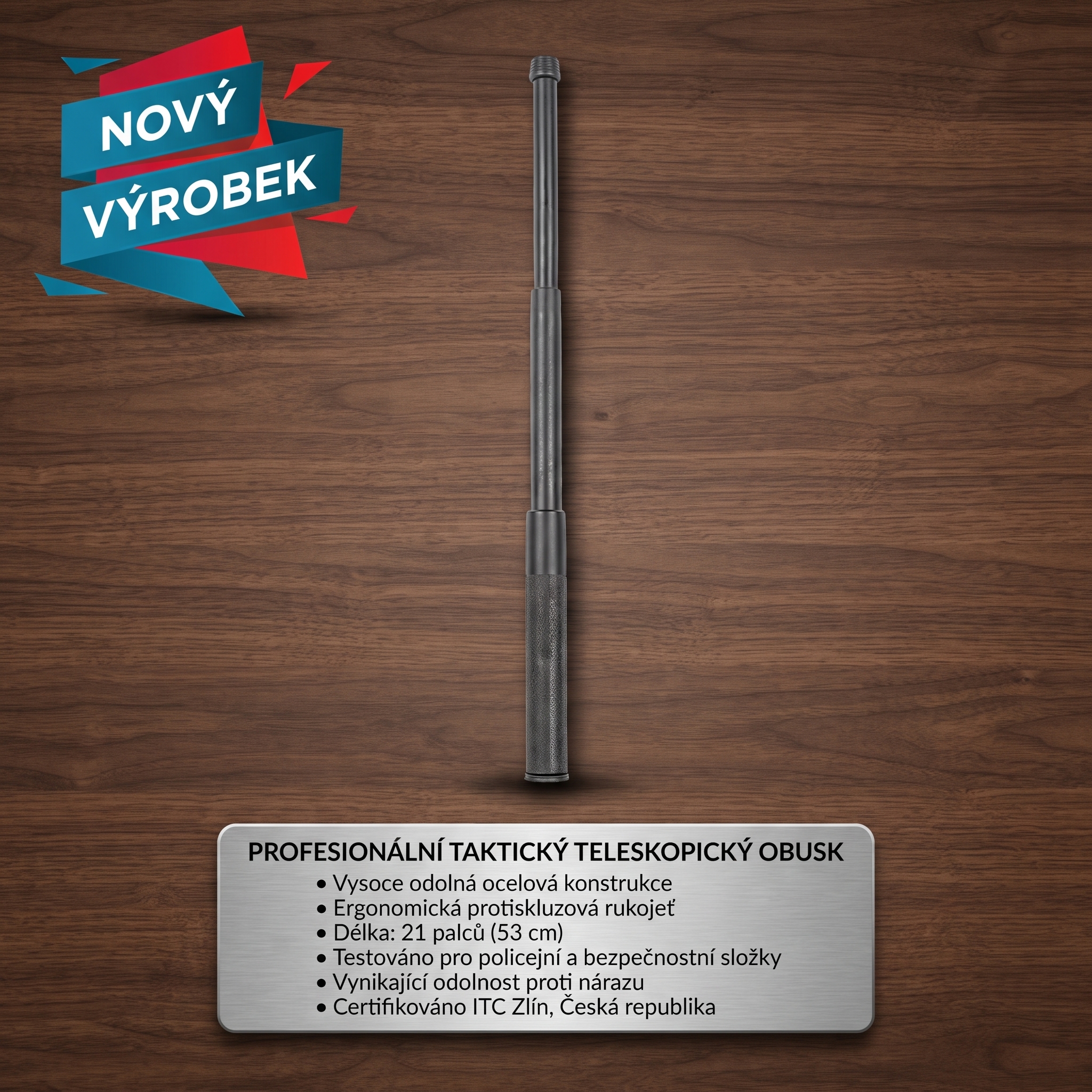 Robustní, hardcore styl! Špičkový polypropylenový obušek pro sebeobranu – rozdrtí veškerou úzkost a strach.