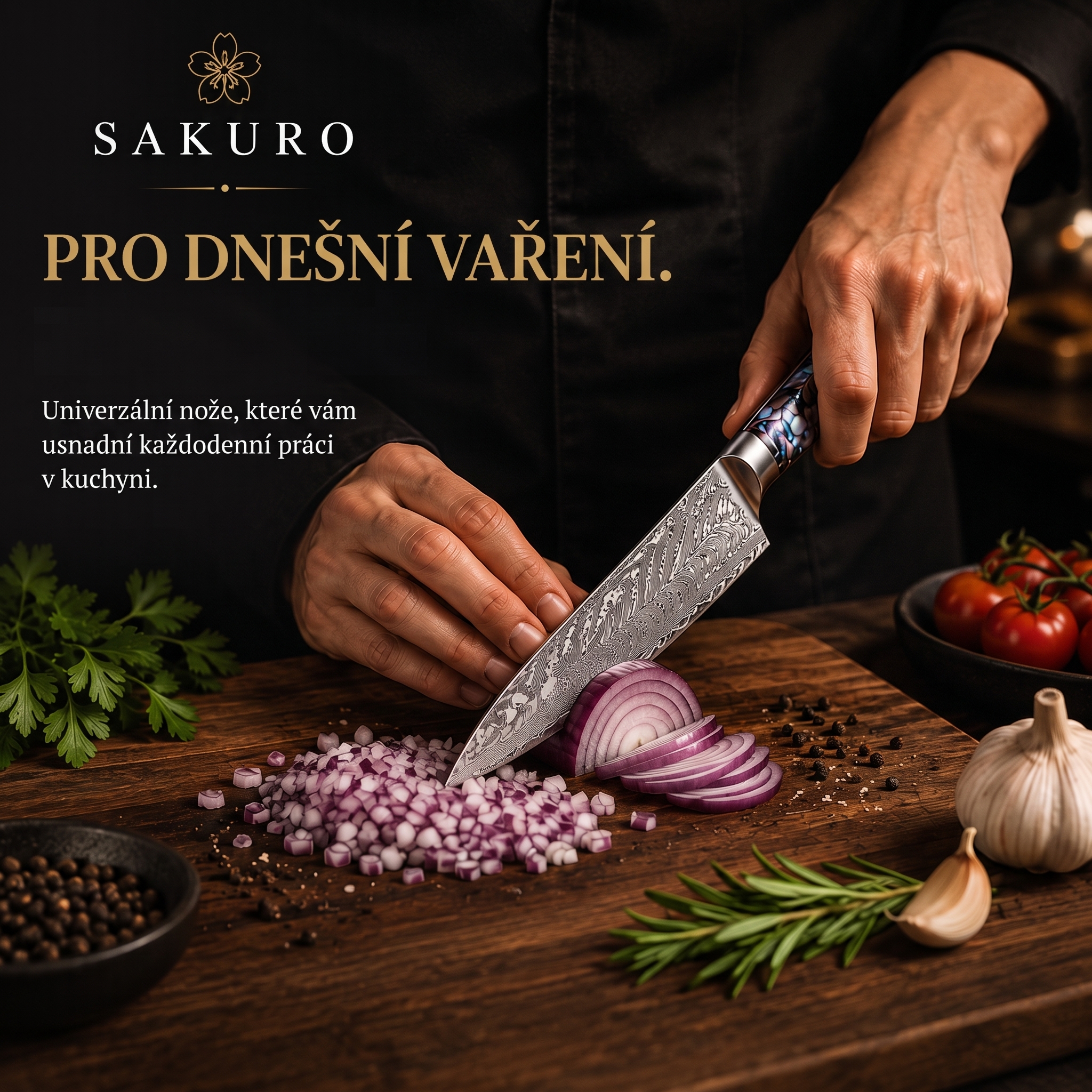 SAKURO AURORA™ – 67VRSTVOVÁ SADA DAMAŠKOVÝCH NOŽŮ