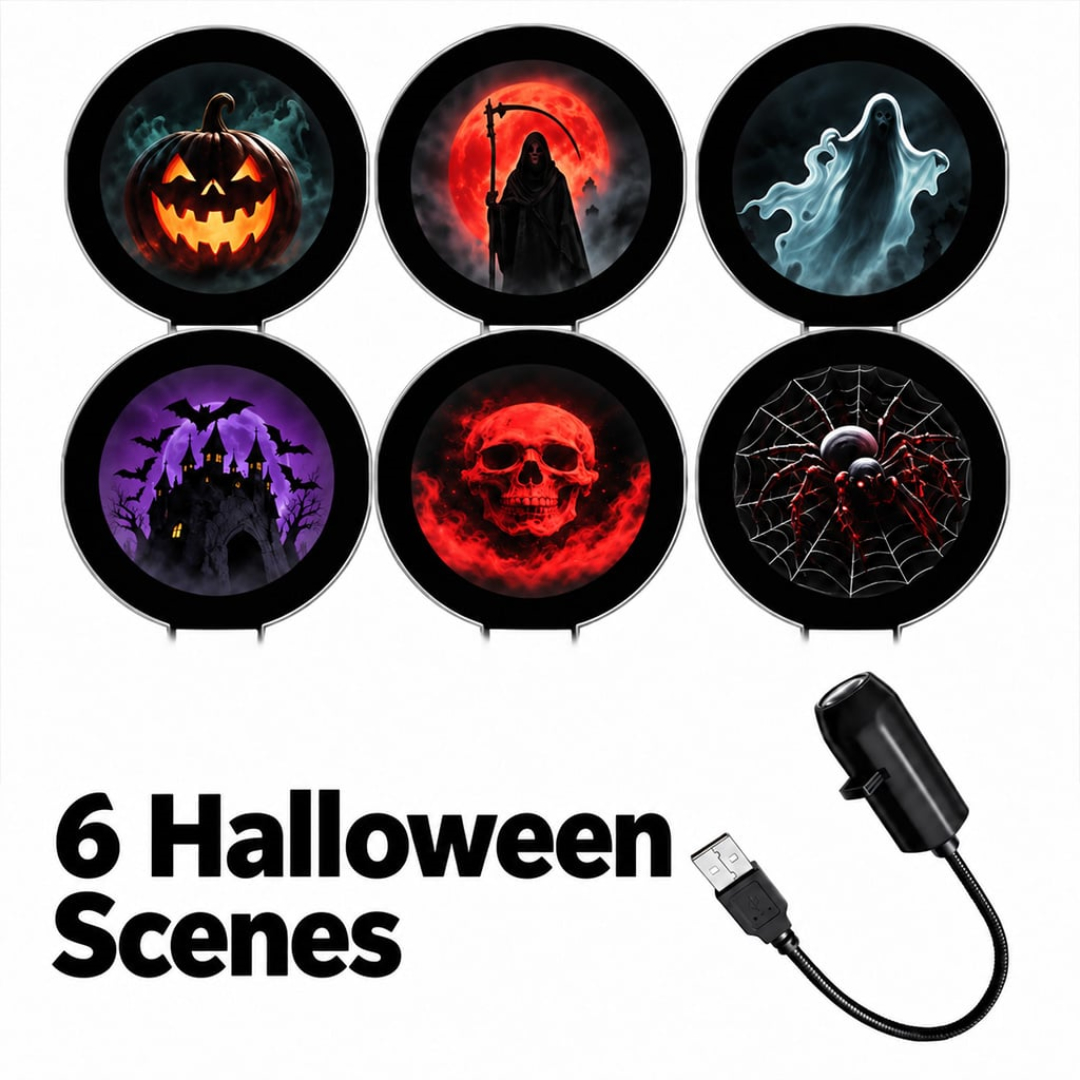 🔥Last Day 50% OFF🎄Plug-&-Play HD Christmas Projector - 6 or 10 Festive Scenes