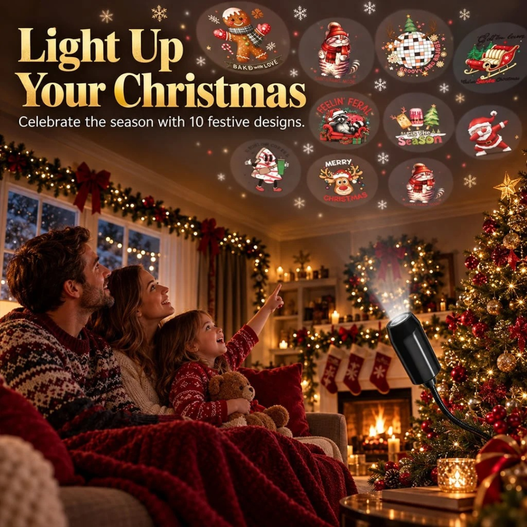 🔥Last Day 50% OFF🎄Plug-&-Play HD Christmas Projector - 6 or 10 Festive Scenes