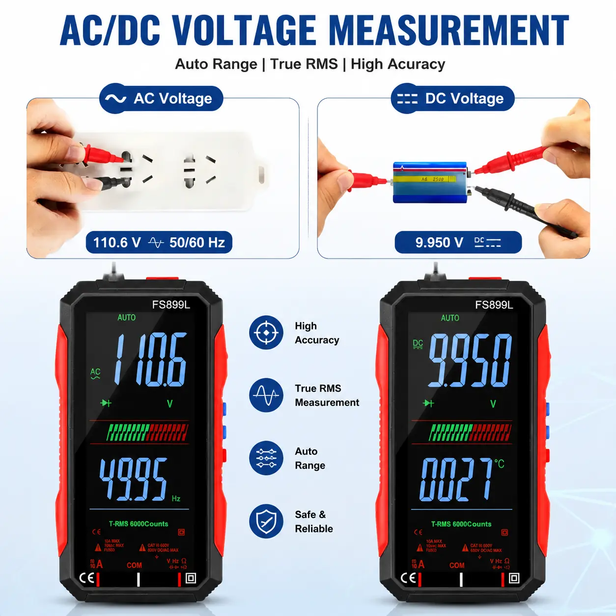 🔥67% Off Last Day⚡True RMS 6000-Count Compact Digital Multimeter