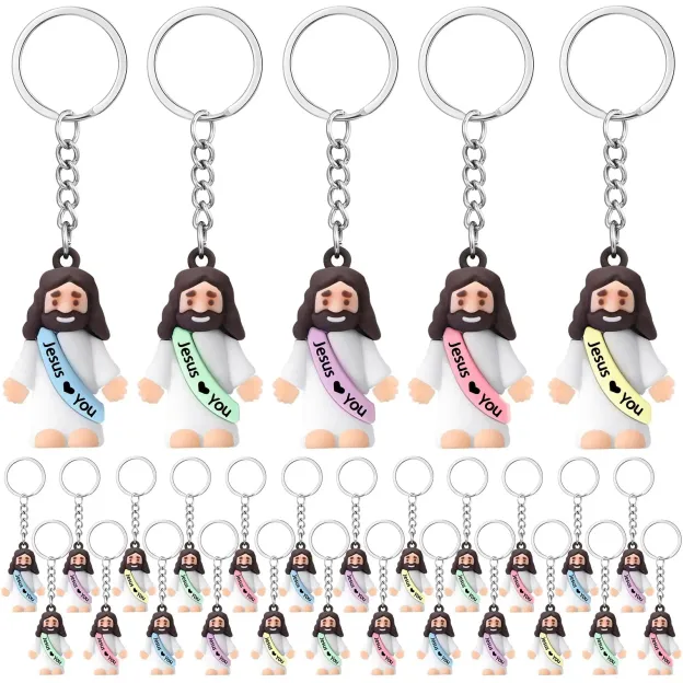 Jesus Loves You Mini Keychains, 24/48 Pcs