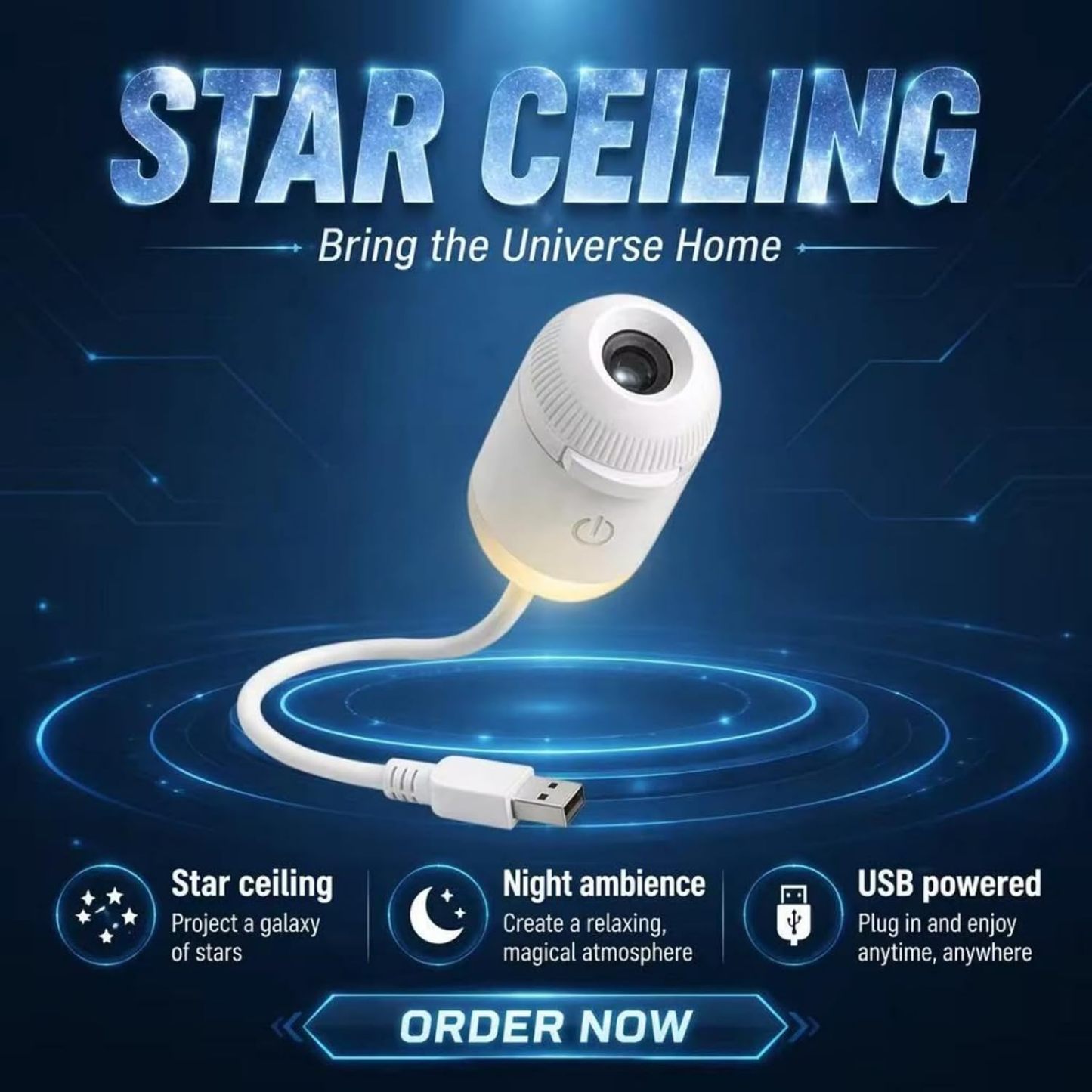 🔥49% Off Last Day⚡2026 Hd Smart Dynamic 5d Holographic Night Light Projector