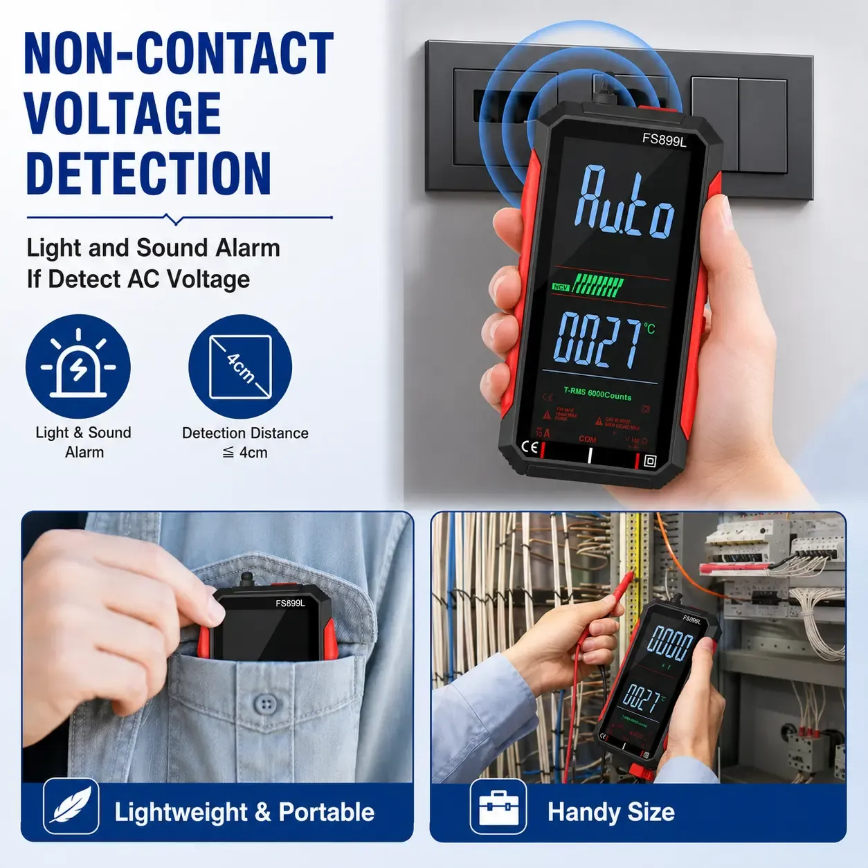 🔥67% Off Last Day⚡True RMS 6000-Count Compact Digital Multimeter