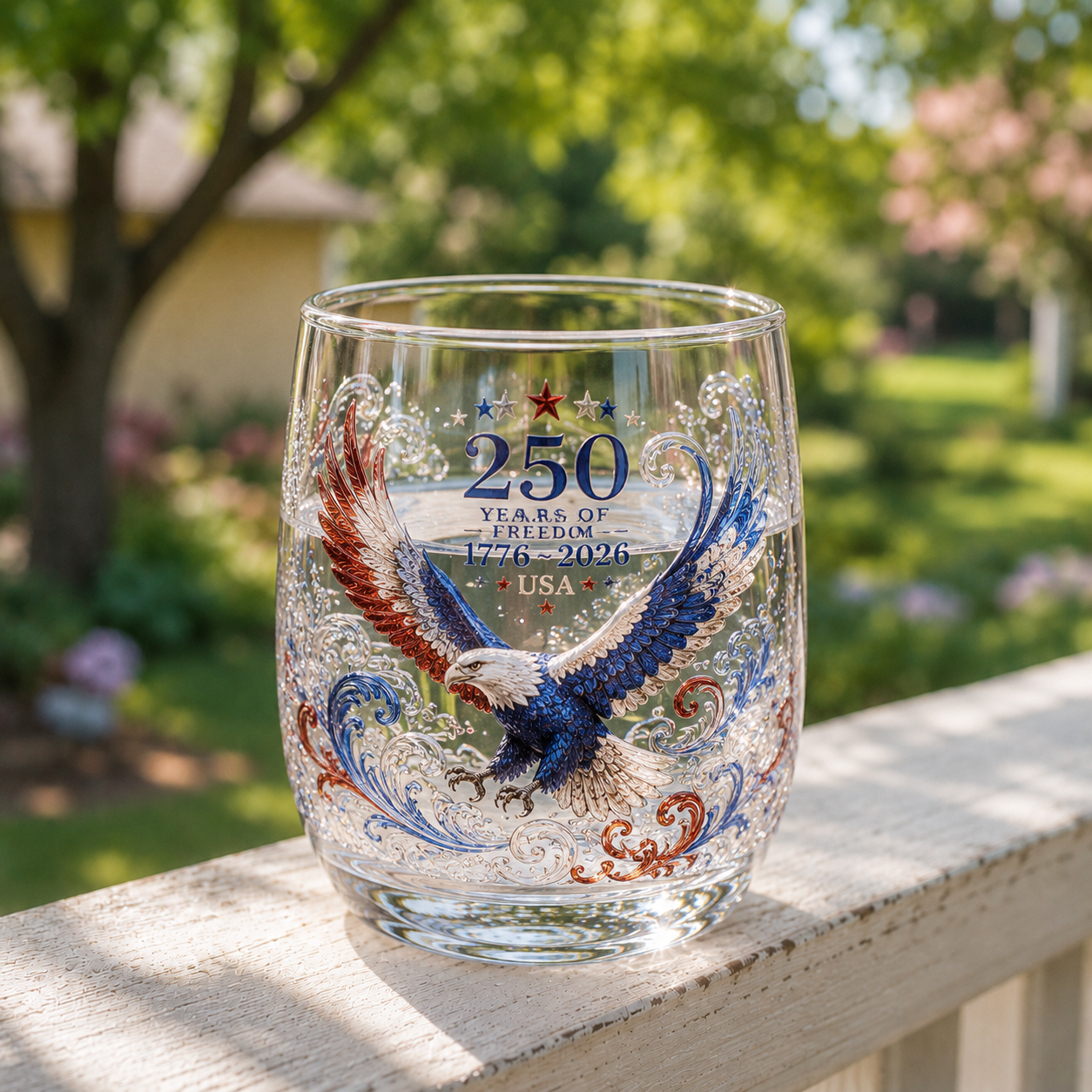 Limited Edition 2026 USA 250 Years of Freedom Eagle Whiskey Glass
