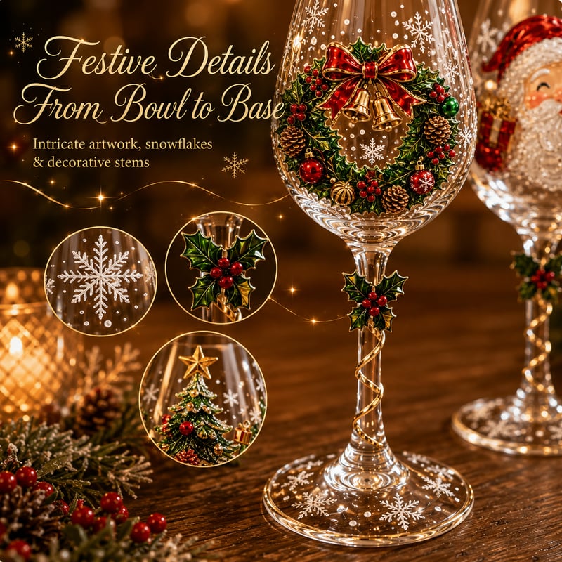 🔥 Last Day 56% OFF🥂Christmas 3D Wine Glass Collection Gift Box Set ✨
