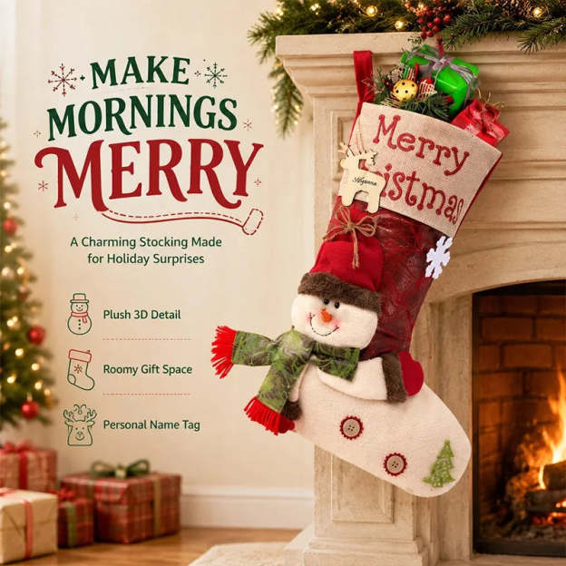 🔥 Last Day 52% OFF 🎅Personalized Christmas Stocking with 3D Character – 3 Designs