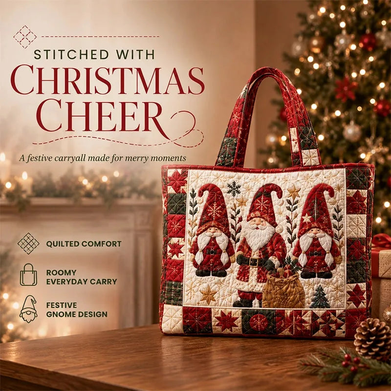 🔥 Last Day 56% OFF 🎄🎅Quilted Christmas Shoulder Tote Bag – 12 Designs