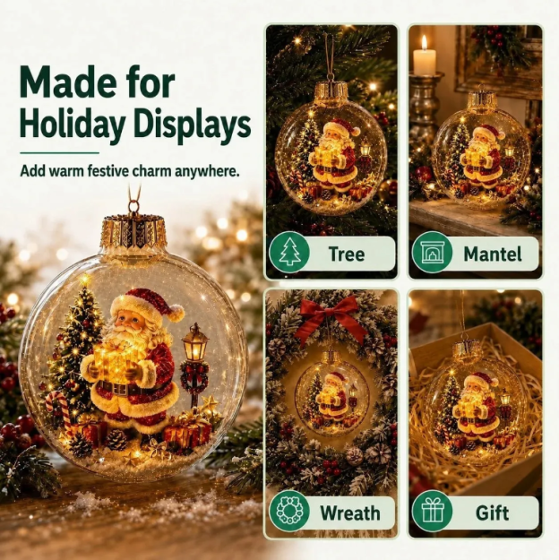 🔥Limited time 69% OFF -✨🎄Light-Up Christmas Diorama Ornament