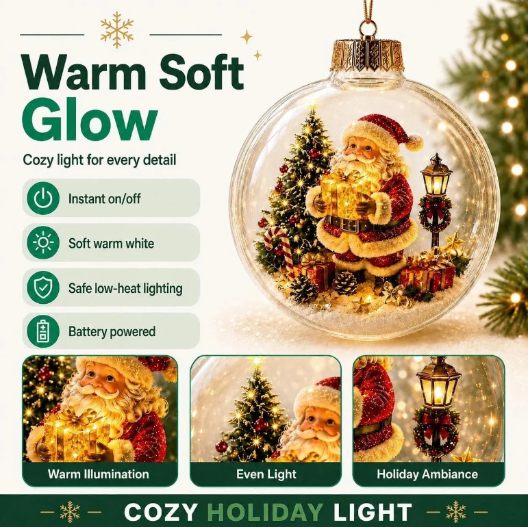 🔥Limited time 69% OFF -✨🎄Light-Up Christmas Diorama Ornament