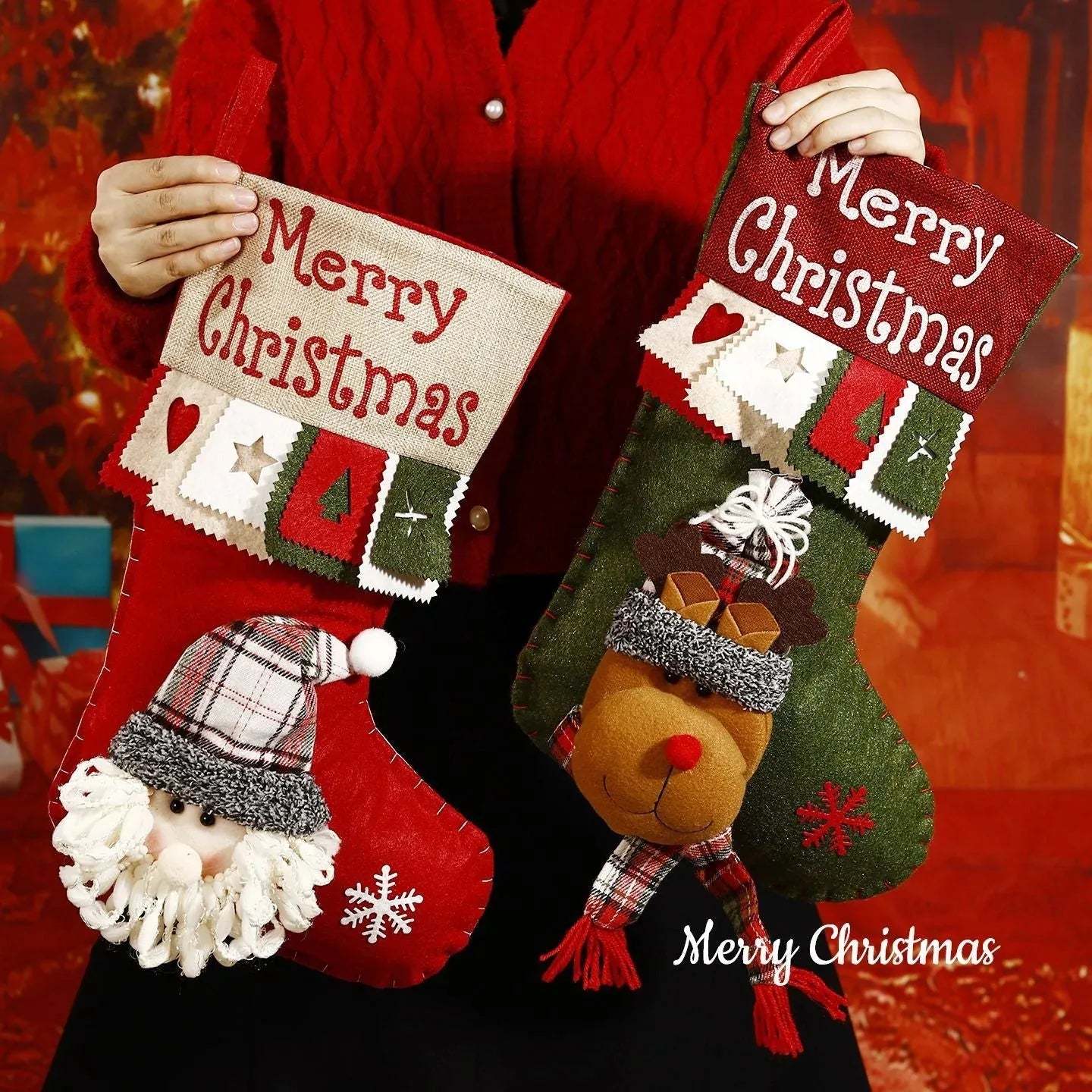 🔥 Last Day 52% OFF 🎅Personalized Christmas Stocking with 3D Character – 3 Designs