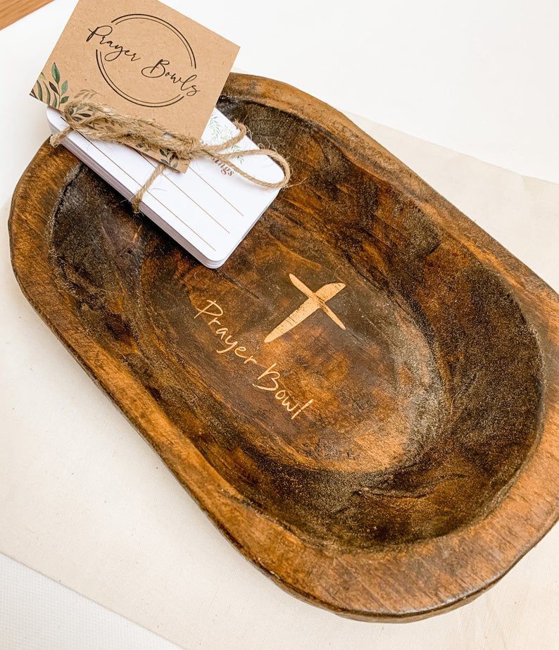 Sold Out---Prayer Bowl Dough Bowl Cross religious gifts🎁