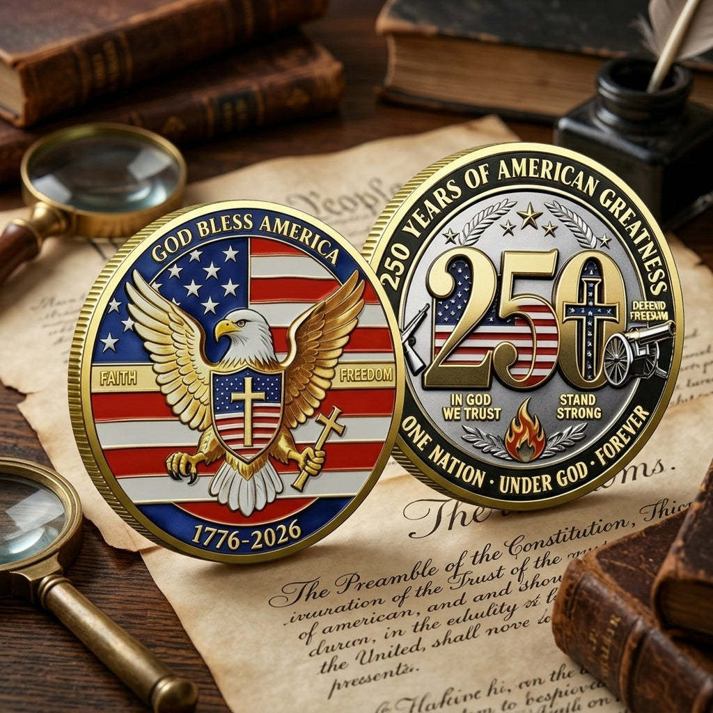 🔥LAST DAY 50% OFF✨9PCS USA 250th Anniversary Commemorative Coin Gift Set