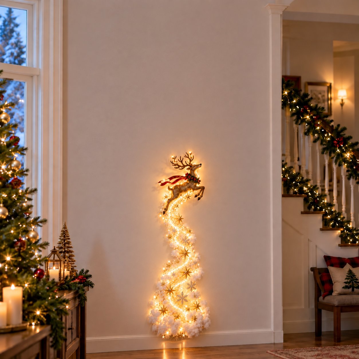 ✨ Enchanted Christmas Trail Wall Light | A Little Holiday Magic After Dark