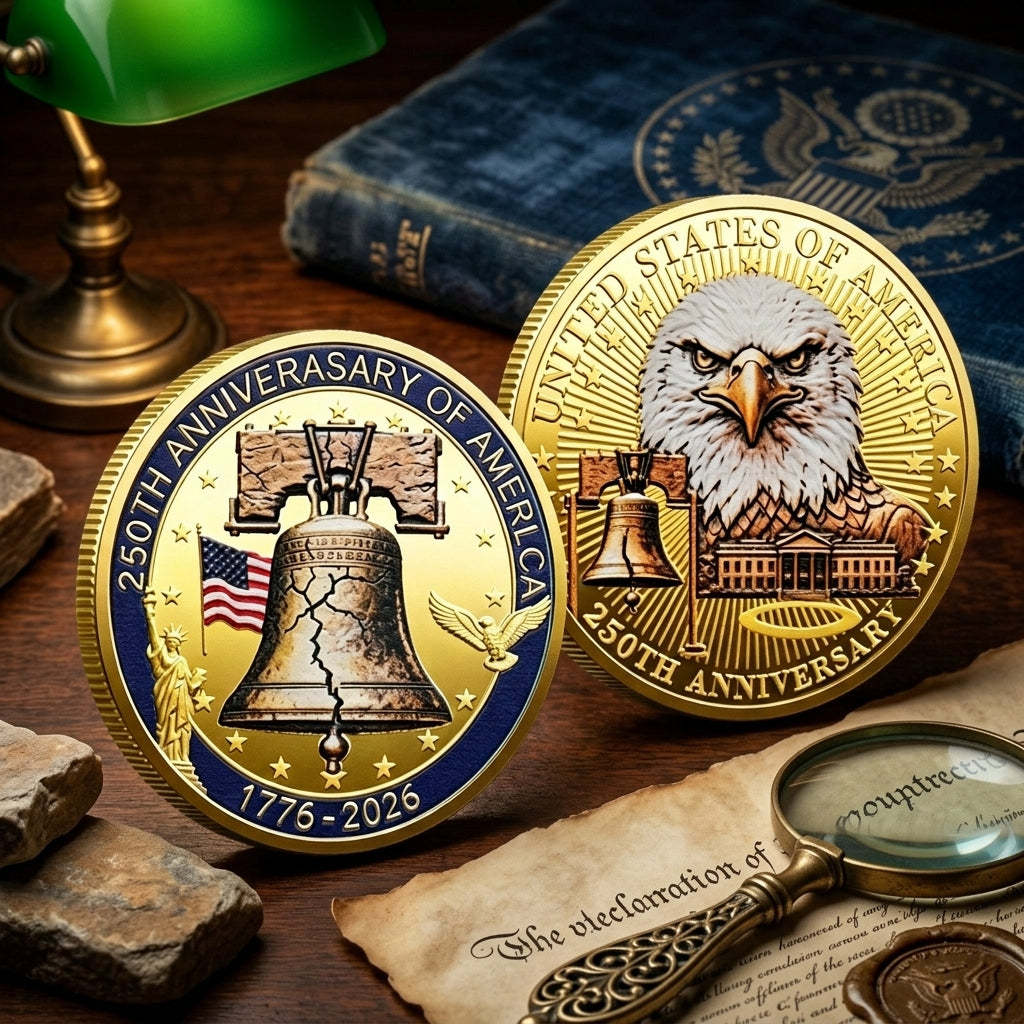 🔥LAST DAY 50% OFF✨9PCS USA 250th Anniversary Commemorative Coin Gift Set