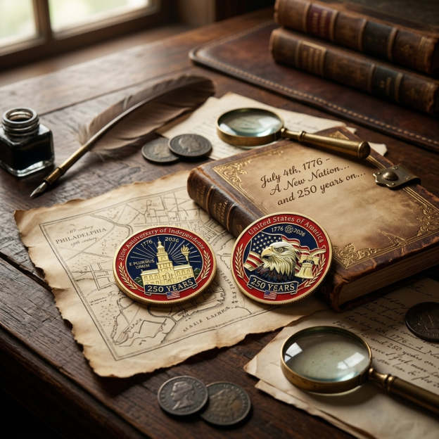 🔥LAST DAY 50% OFF✨9PCS USA 250th Anniversary Commemorative Coin Gift Set